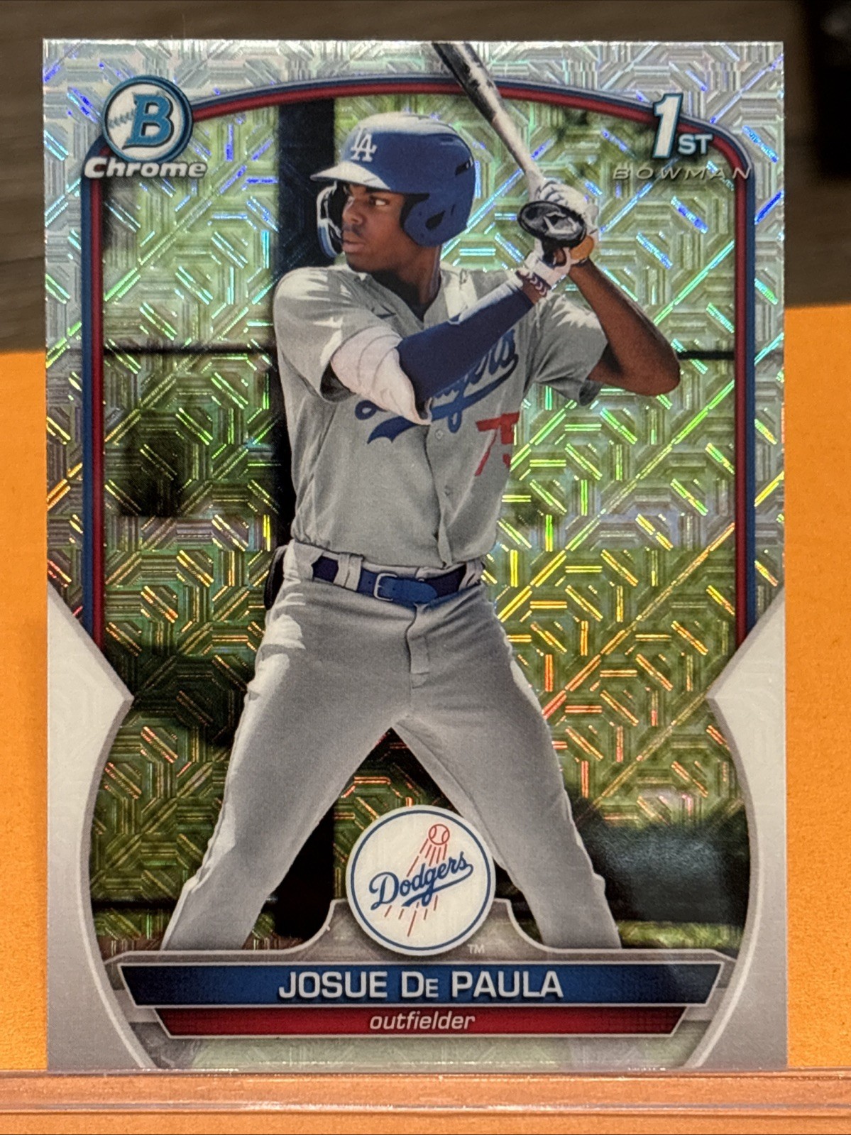 2023 Bowman - Chrome Prospects Josue De Paula - Mojo Refractor (RC) Dodgers