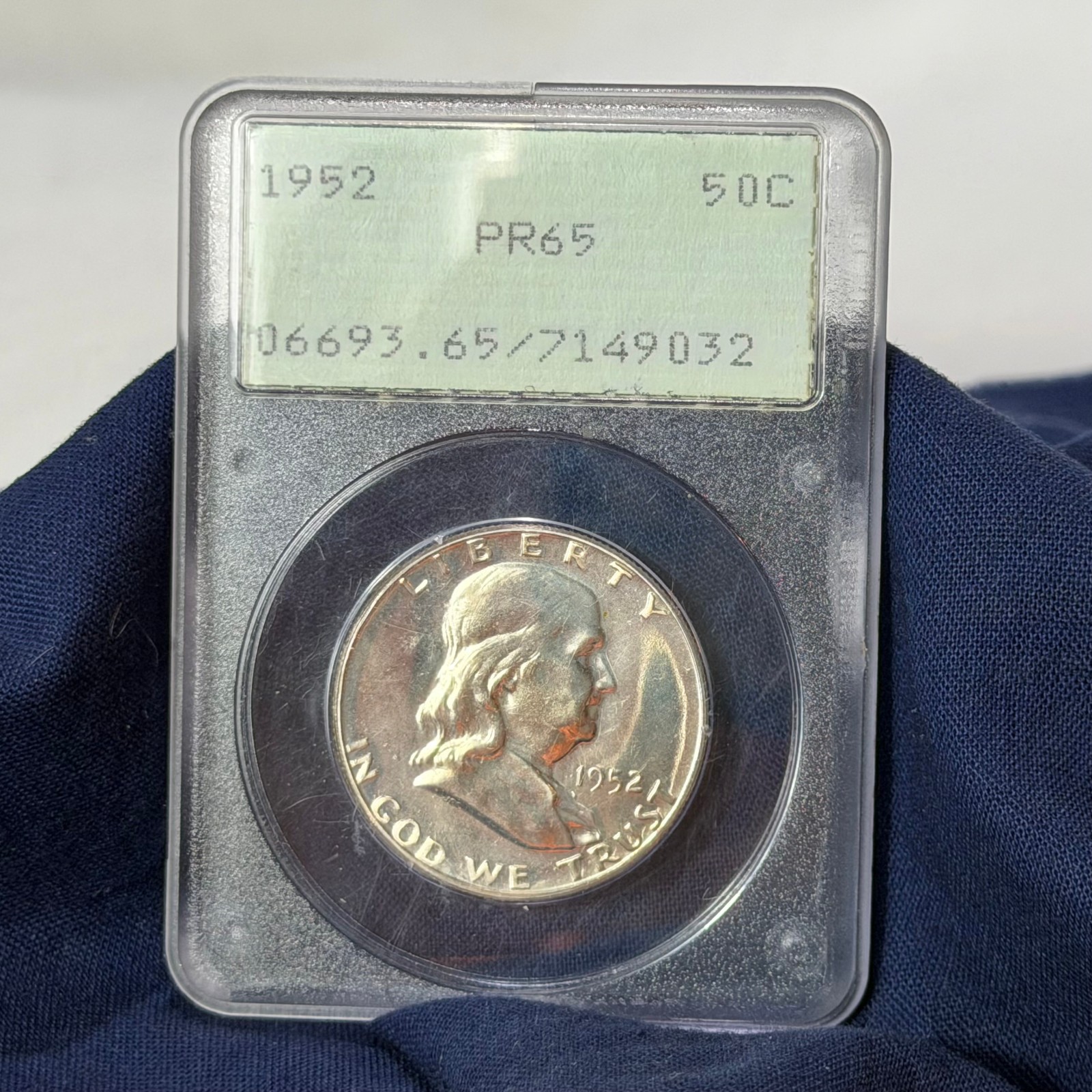 90% Silver Proof Coin 1952 Ben Franklin Half Dollar PCGS PR65