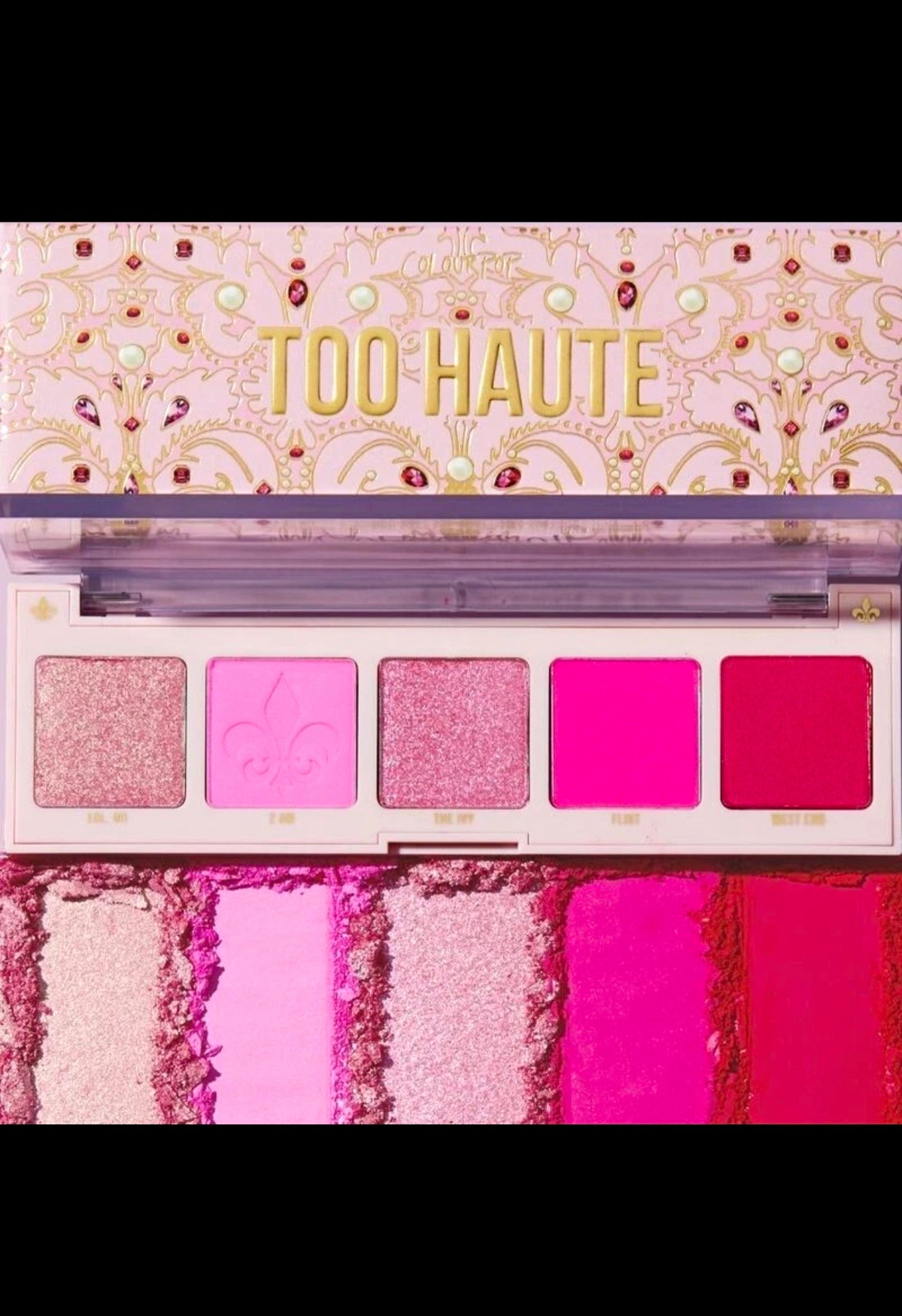 ColourPop Too Haute Eyeshadow Palette 5-Pan Pink Magenta Brand New In Box NIB