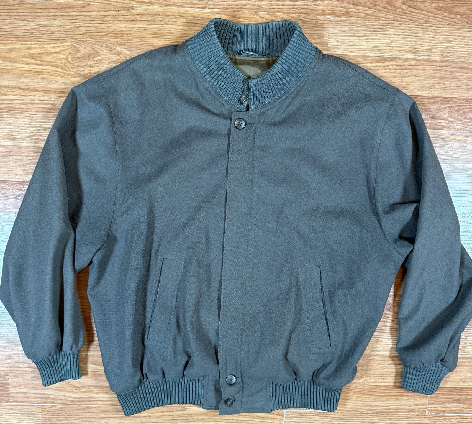VTG Billy Blue San Francisco Bomber Jacket mens XL Wool cashmere Italy