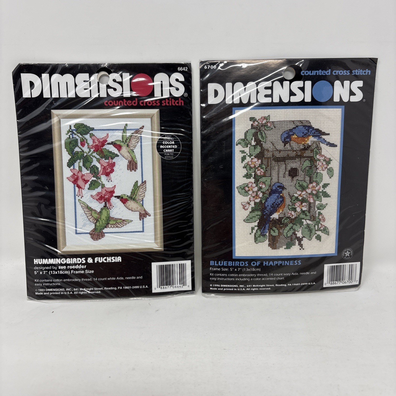 Dimensions Counted Cross Stitch Kits Lot Of 2 #6642 And #6700