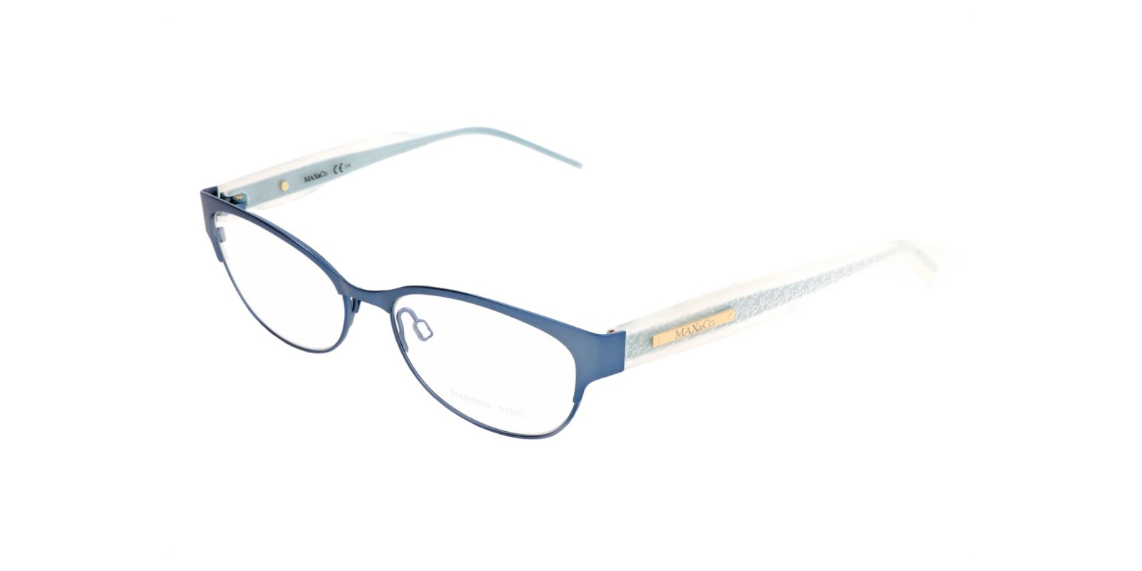 Max&Co. MAX&CO.246/N KQ6 MATT BLUE GREEN CRYSTAL 52/15/140 Women\'s Eyewear Frame Max&Co. MAX&CO.246/N KQ6 MATT BLUE GREEN CRYSTAL 52/15/140 Women\'s Eyewear Frame