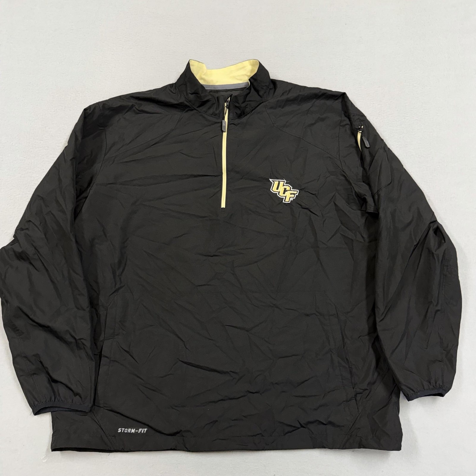 UCF Knights jacket mens XL black windbreaker 1/4 zip nike storm fit football