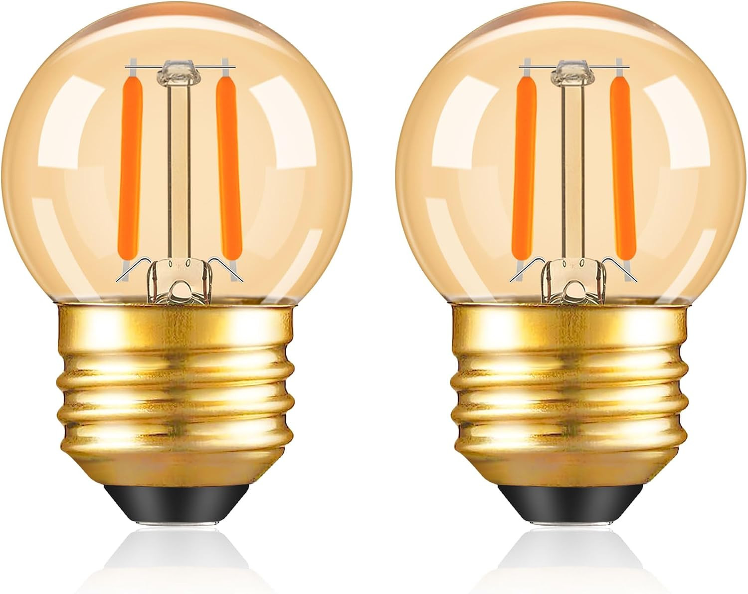 G40 LED Low Watt Light Bulbs Warm Glow E26 Amber 1W 10 Watt Light Bulb G40 LED Low Watt Light Bulbs Warm Glow E26 Amber 1W 10 Watt Light Bulb