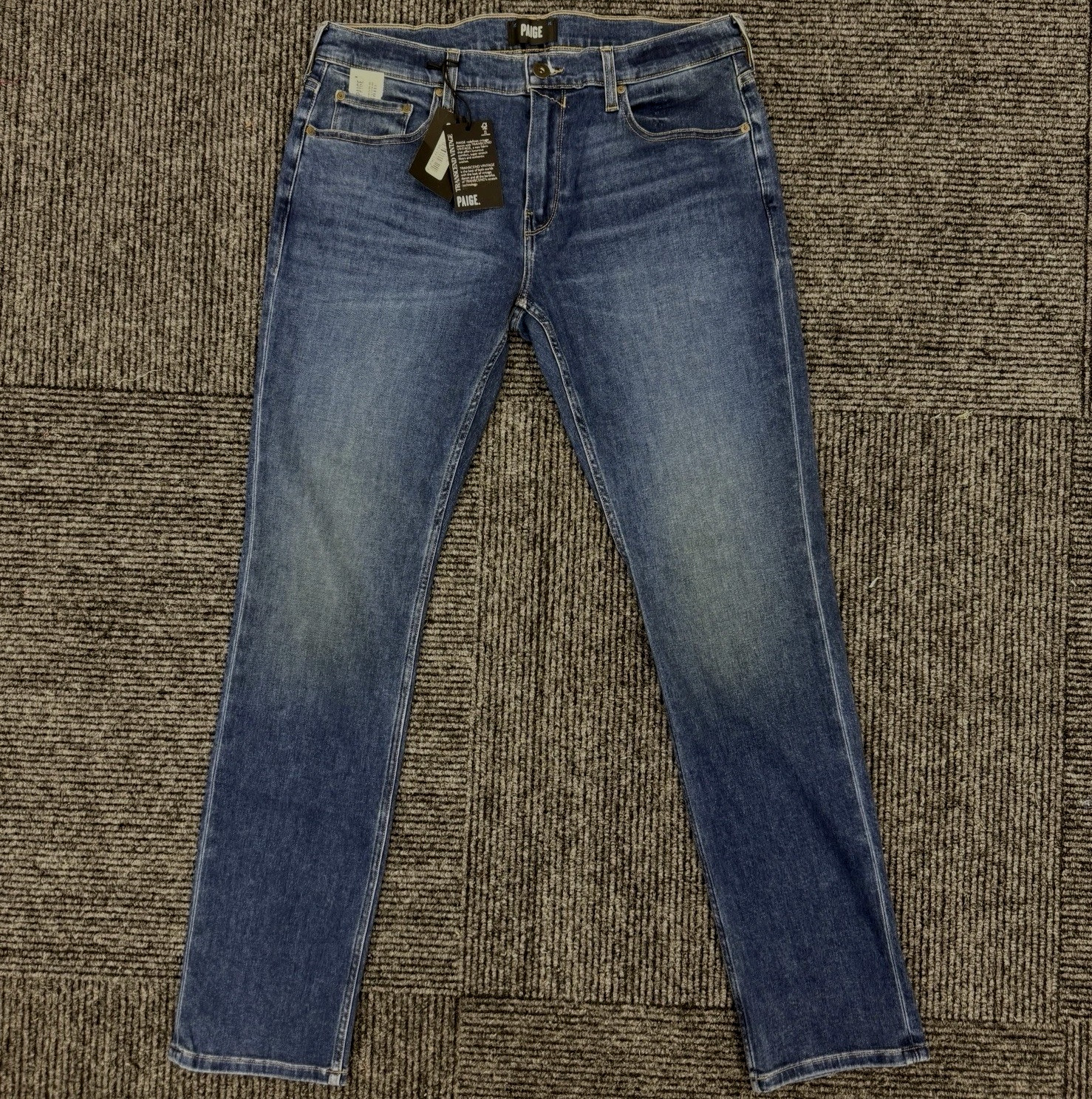 Paige Men’s Federal Slim Straight Denim Jeans Size 34x34 Hunt Blue