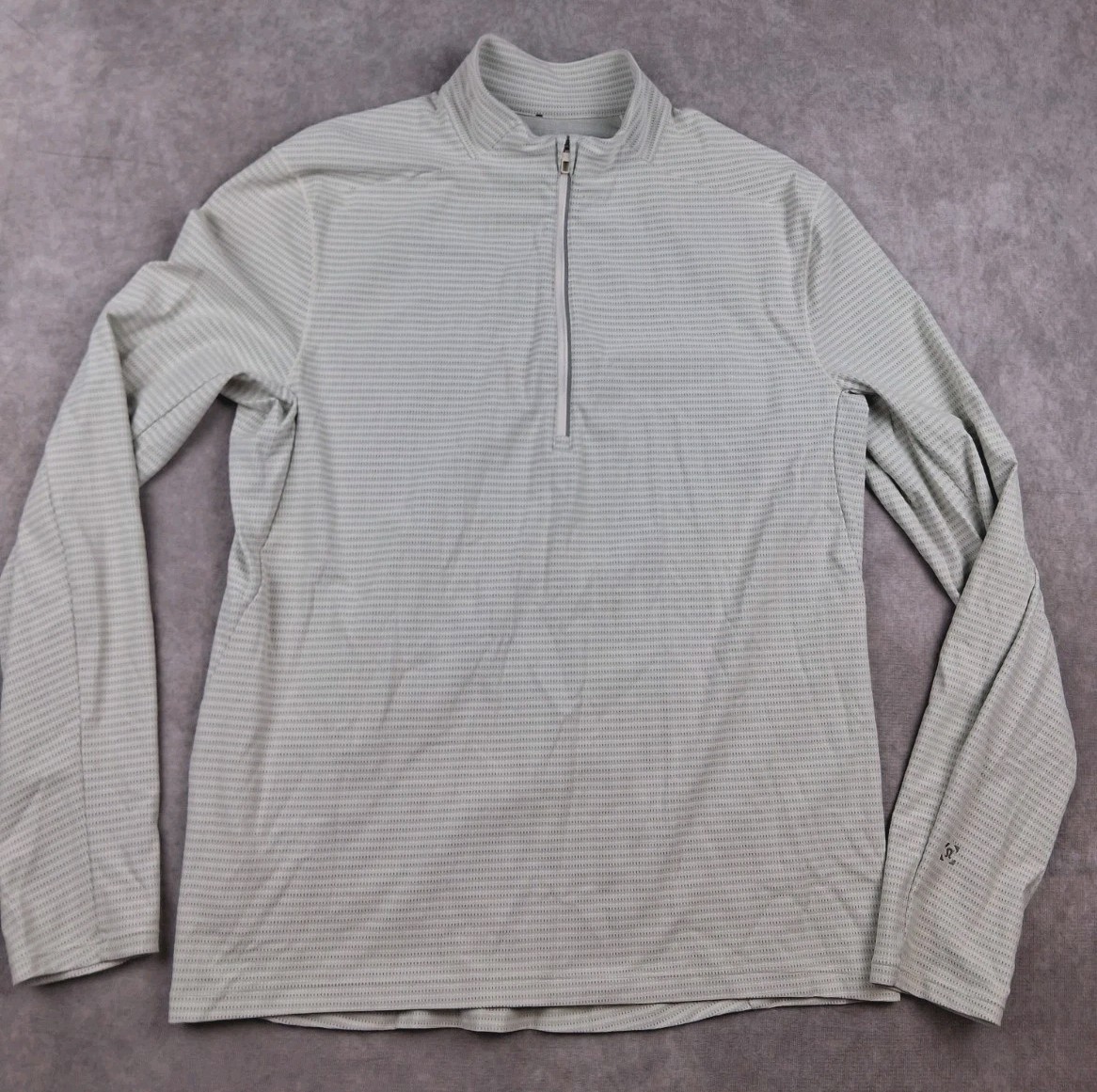 Lululemon Surge Warm Half Zip Pullover Mens Medium Gray Base Shirt LM3BBVS