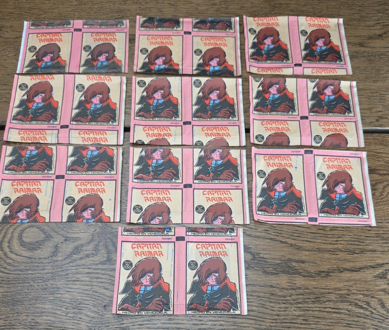Captain Harlock Raimar Reyauca Vtg Sticker Card New 20 Pack Lot Venezuelan Manga