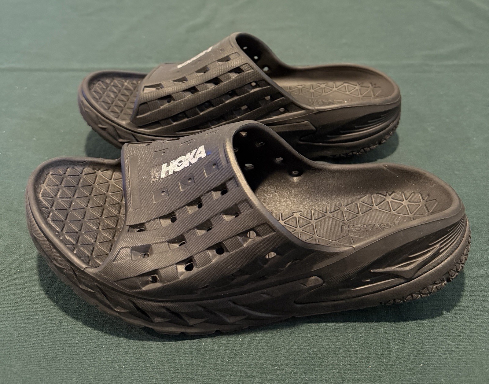Hoka One One Ora Recovery Slide 2 Mens 11 Womens 13 Black Sandals Slip On Shoes