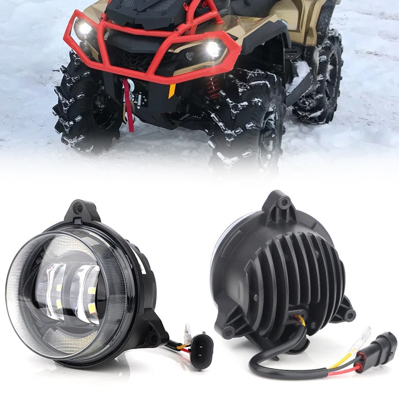 For Can-Am Outlander 500 650 800 850 1000 800R 1000R LED Headlight Front Lamp
