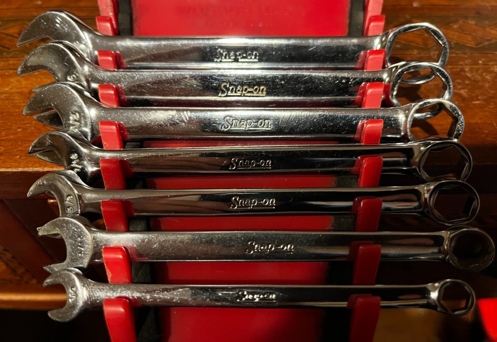 Snap-on OXA607 SAE Offset 6-Point Combination Wrench Set Rare Aviation Tools