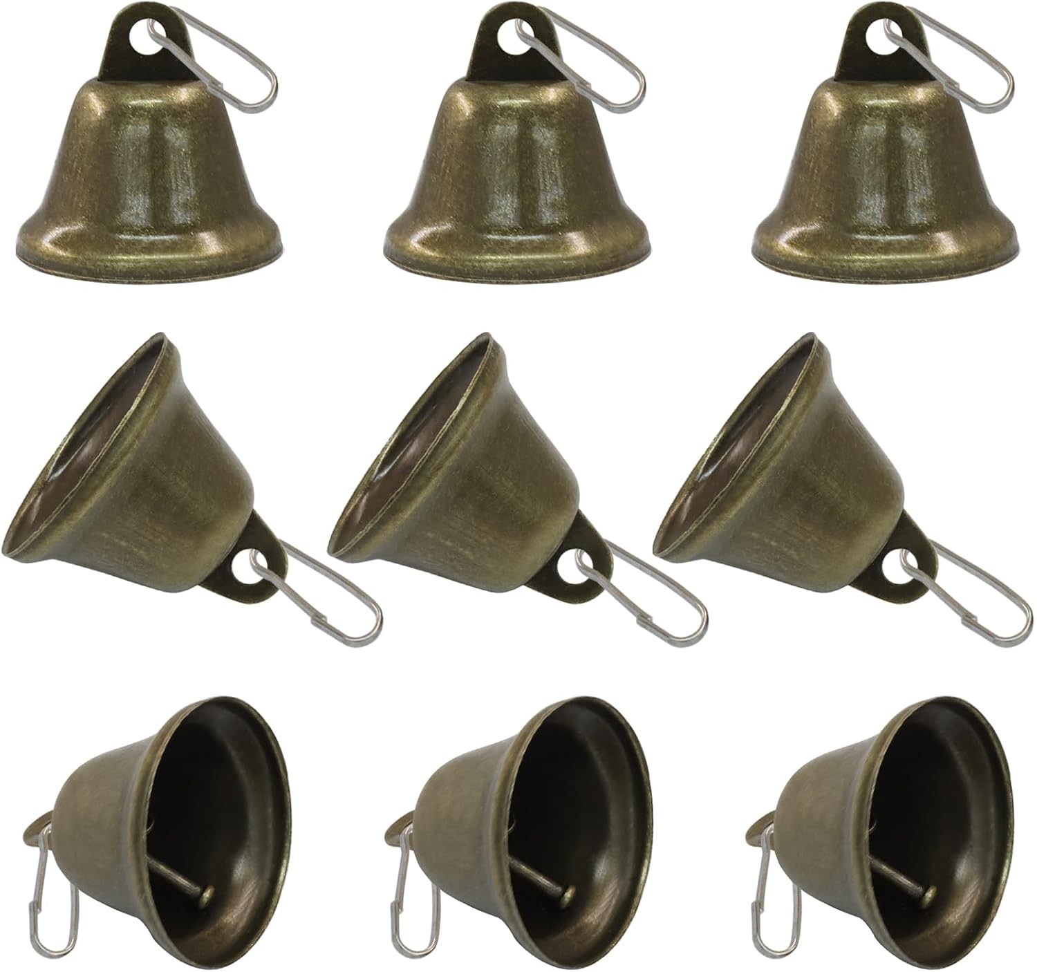 Vintage Bronze & Copper Jingle Bells, 1.5