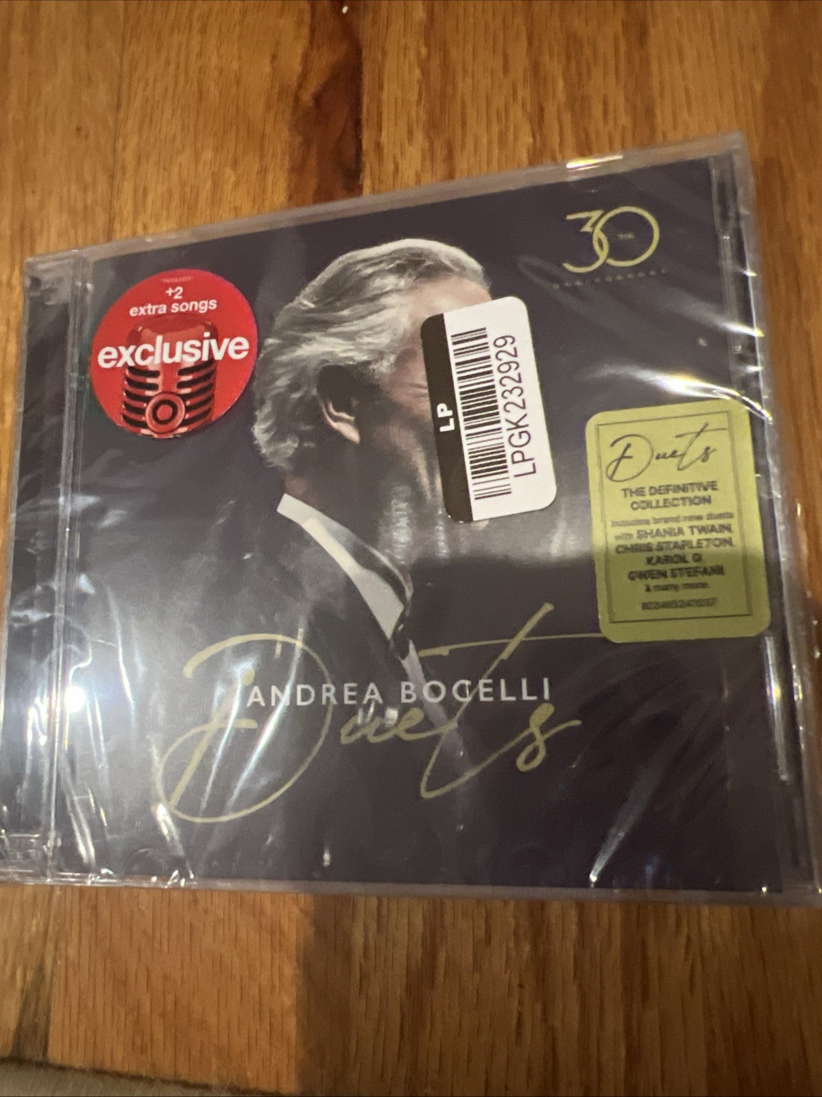 Andrea Bocelli DUETS 2 Disc CD Target EXCLUSIVE with 2 BONUS SONGS Andrea Bocelli DUETS 2 Disc CD Target EXCLUSIVE with 2 BONUS SONGS