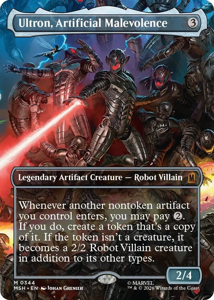 MTG MSH M Ultron, Artificial Malevolence (Borderless) #0344 NM