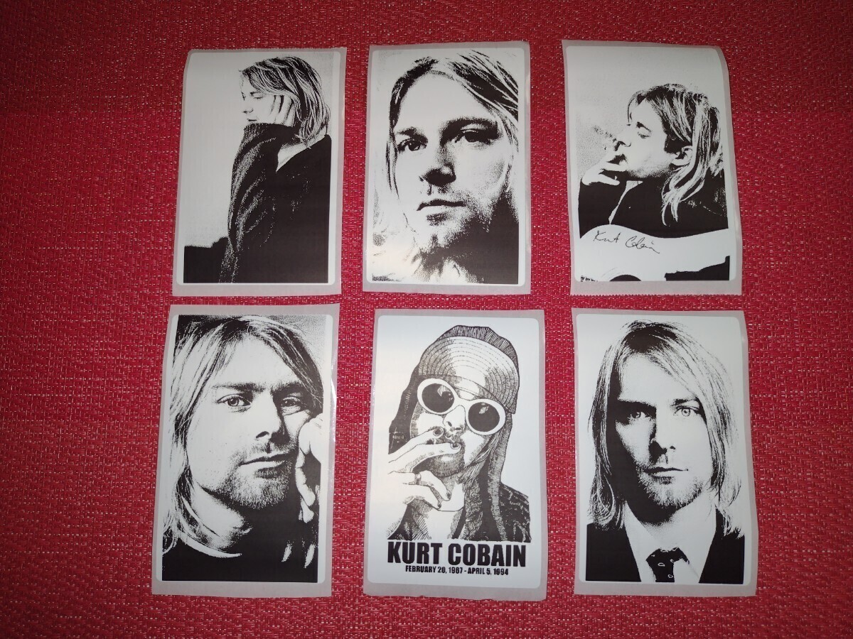 Nirvana Kurt Cobain 8cm waterproof seal 6 pieces