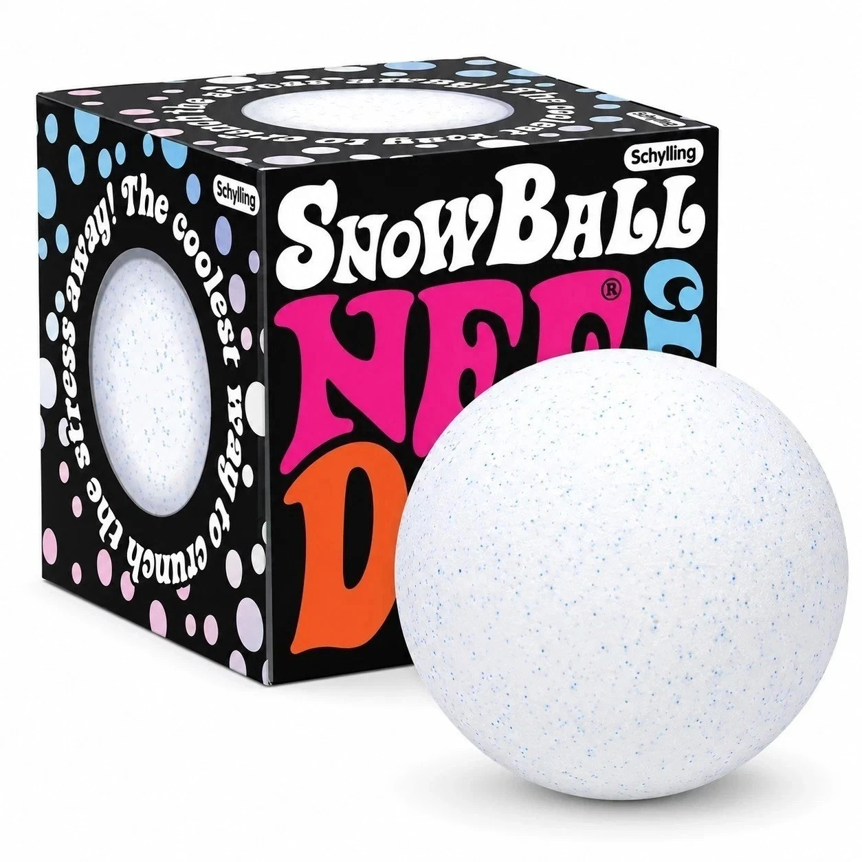 NeeDoh Snow Ball Crunch Squishy Stress Ball – Soft Sensory Fidget Toy for Squeez