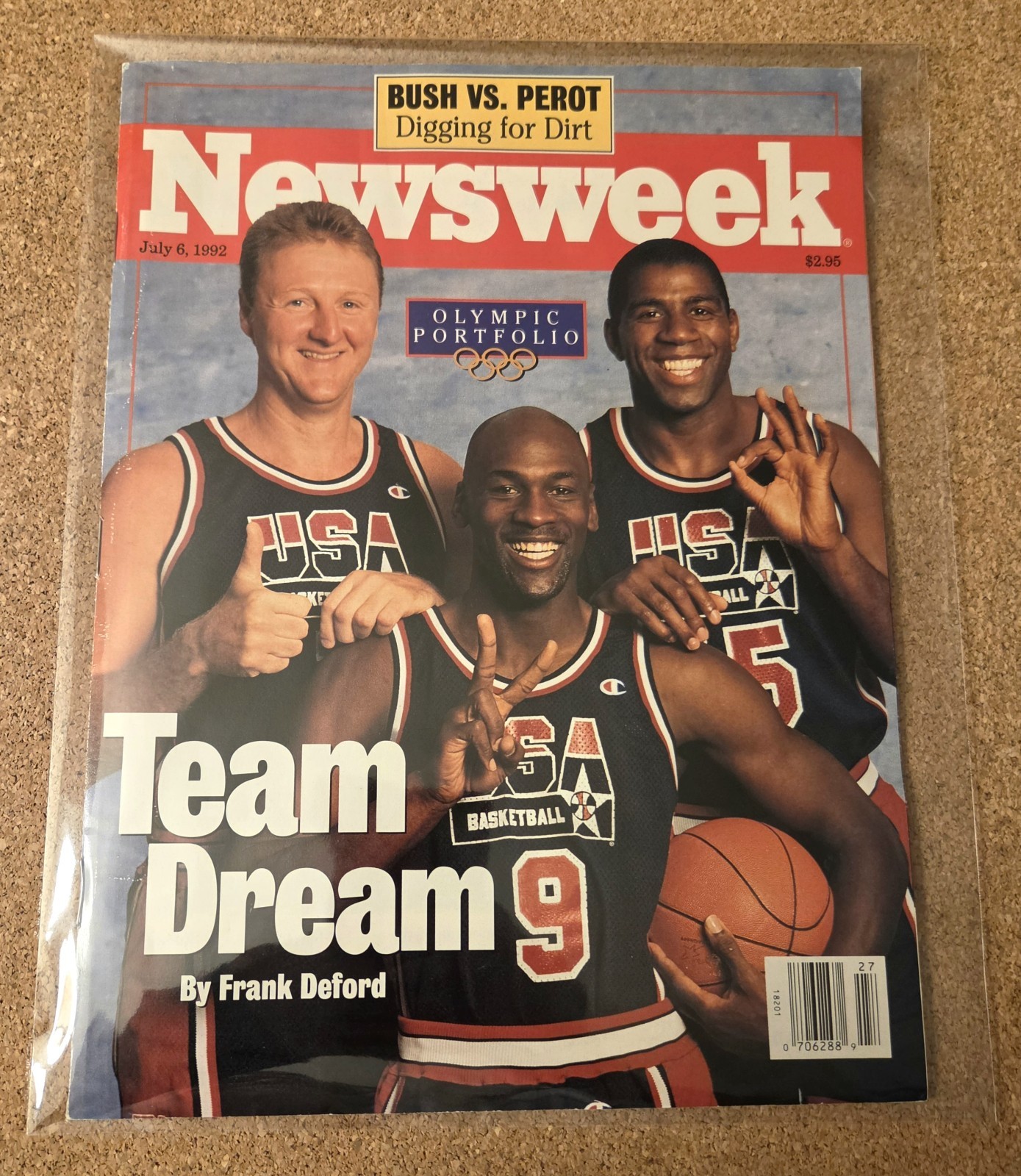 Vintage 1992 Newsweek Magazine Jordan Magic Johnson Bird Dream Team Newstand