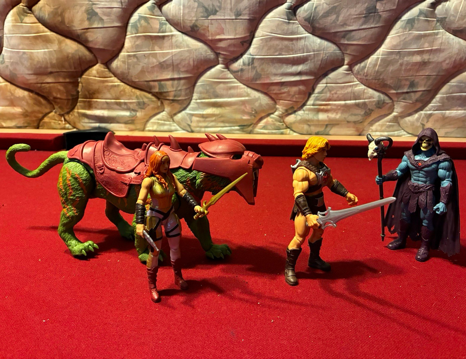 Mattel Masters of the Universe 4pc Mixed Lot He-Man Teela Skeletor Battle Cat Mattel Masters of the Universe 4pc Mixed Lot He-Man Teela Skeletor Battle Cat