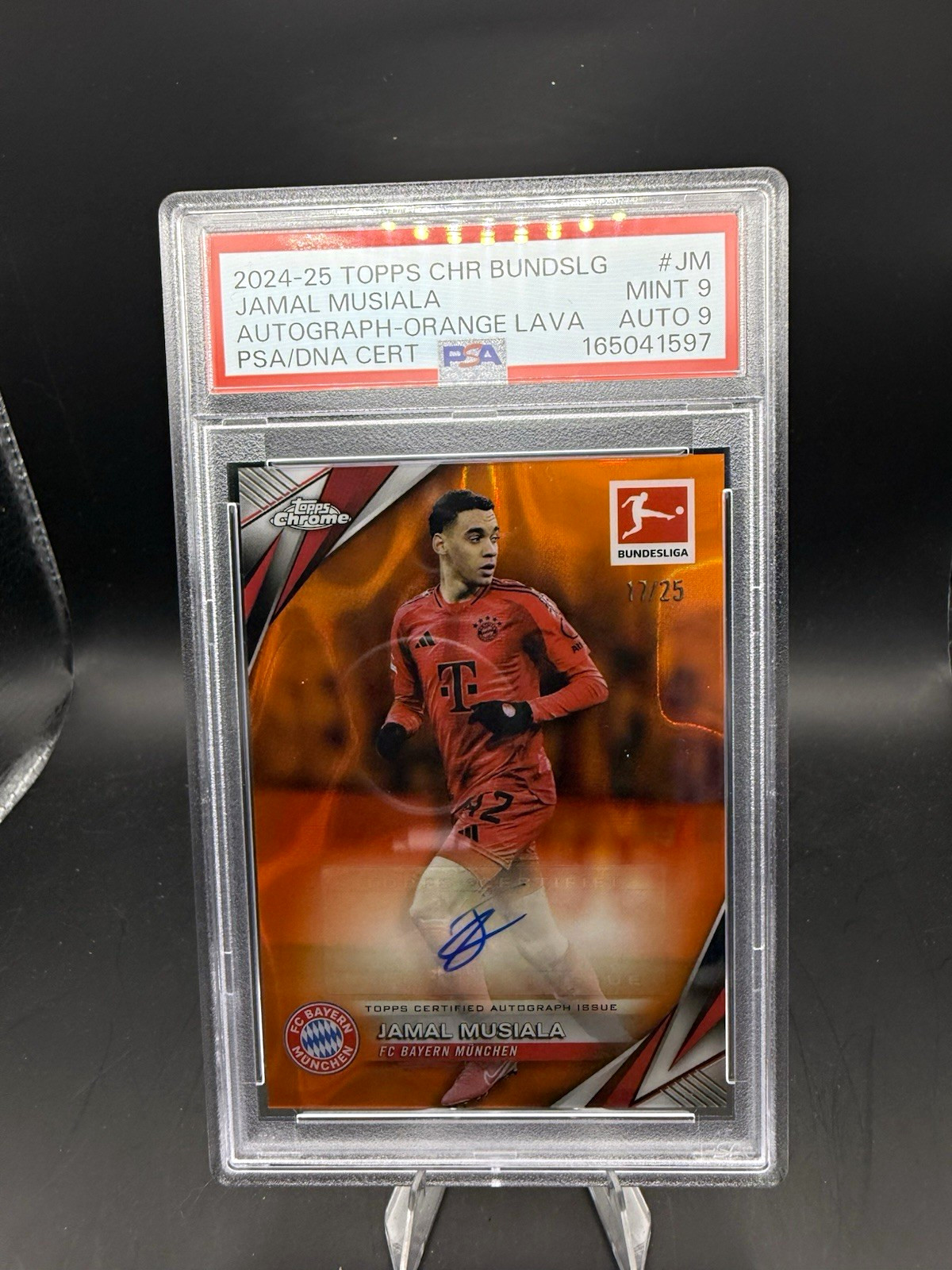 Topps 2024-25 Chrome Bundesliga - Jamal Musiala - AUTO Orange Lava /25 BA-JM Topps 2024-25 Chrome Bundesliga - Jamal Musiala - AUTO Orange Lava /25 BA-JM