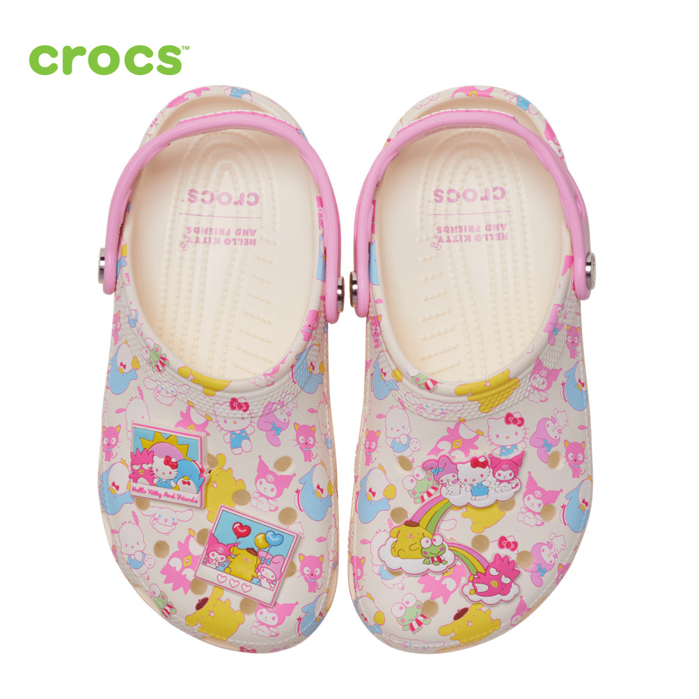 NEW CROCS ello Kitty And Friends Pastel Classic Clog 212684 Pink / Multi
