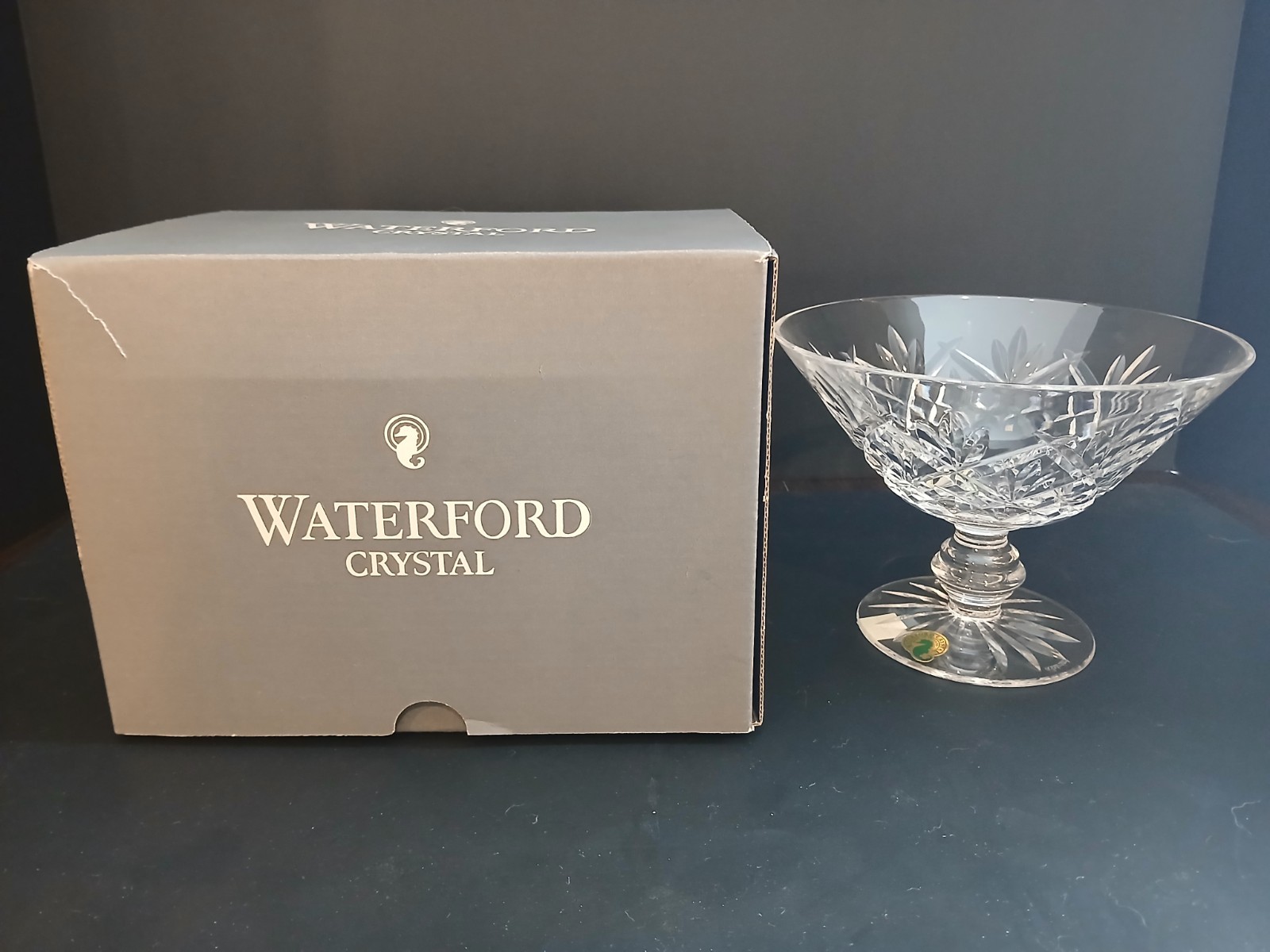 Vintage Waterford Crystal Footed Compote Bowl-Innisfree Pattern-Made In Ireland 