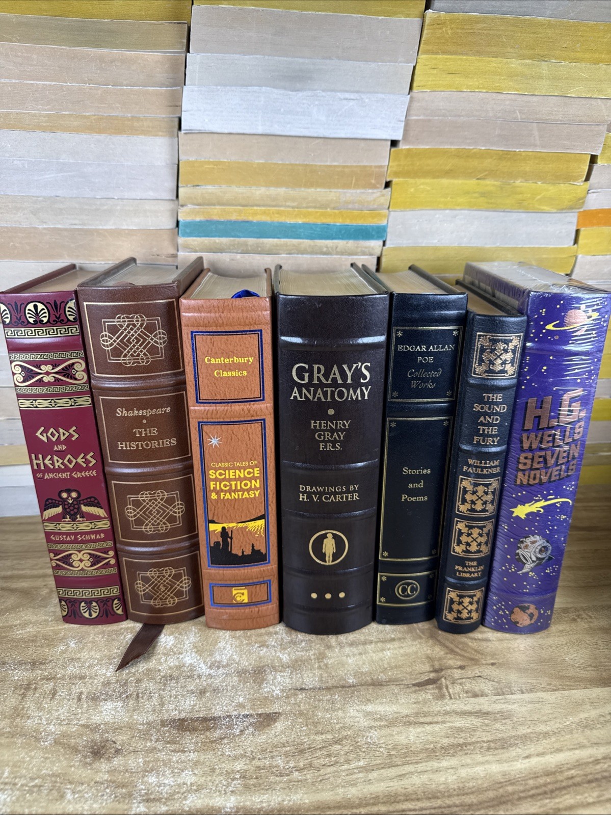 Lot of 7 Bonded Leather Bound Classic Books Canterbury Barnes & Noble Lot of 7 Bonded Leather Bound Classic Books Canterbury Barnes & Noble