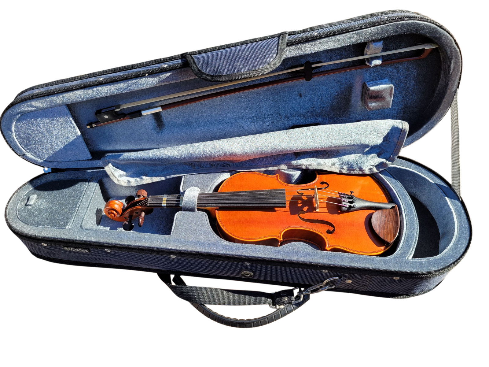 Yamaha V 5 1/4 Violin Fiddle Wood with Padded Case Strings and Bow