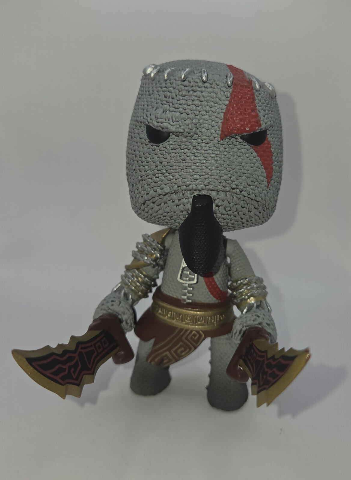 RARE NECA Little big planet Sackboy Kratos God Of War Action Figure RARE NECA Little big planet Sackboy Kratos God Of War Action Figure