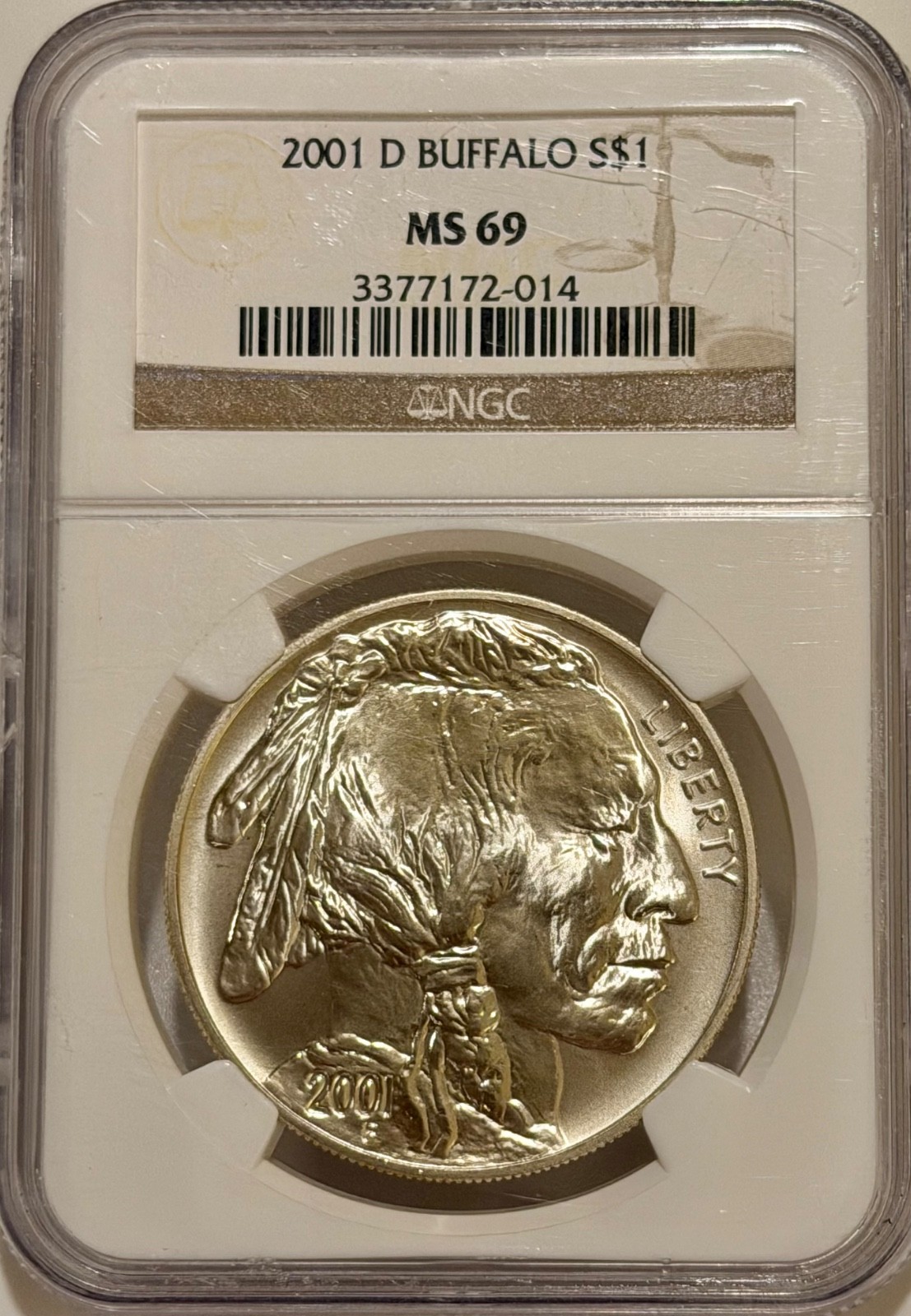 2001 D American Buffalo Silver Dollar NGC MS69 2001 D American Buffalo Silver Dollar NGC MS69