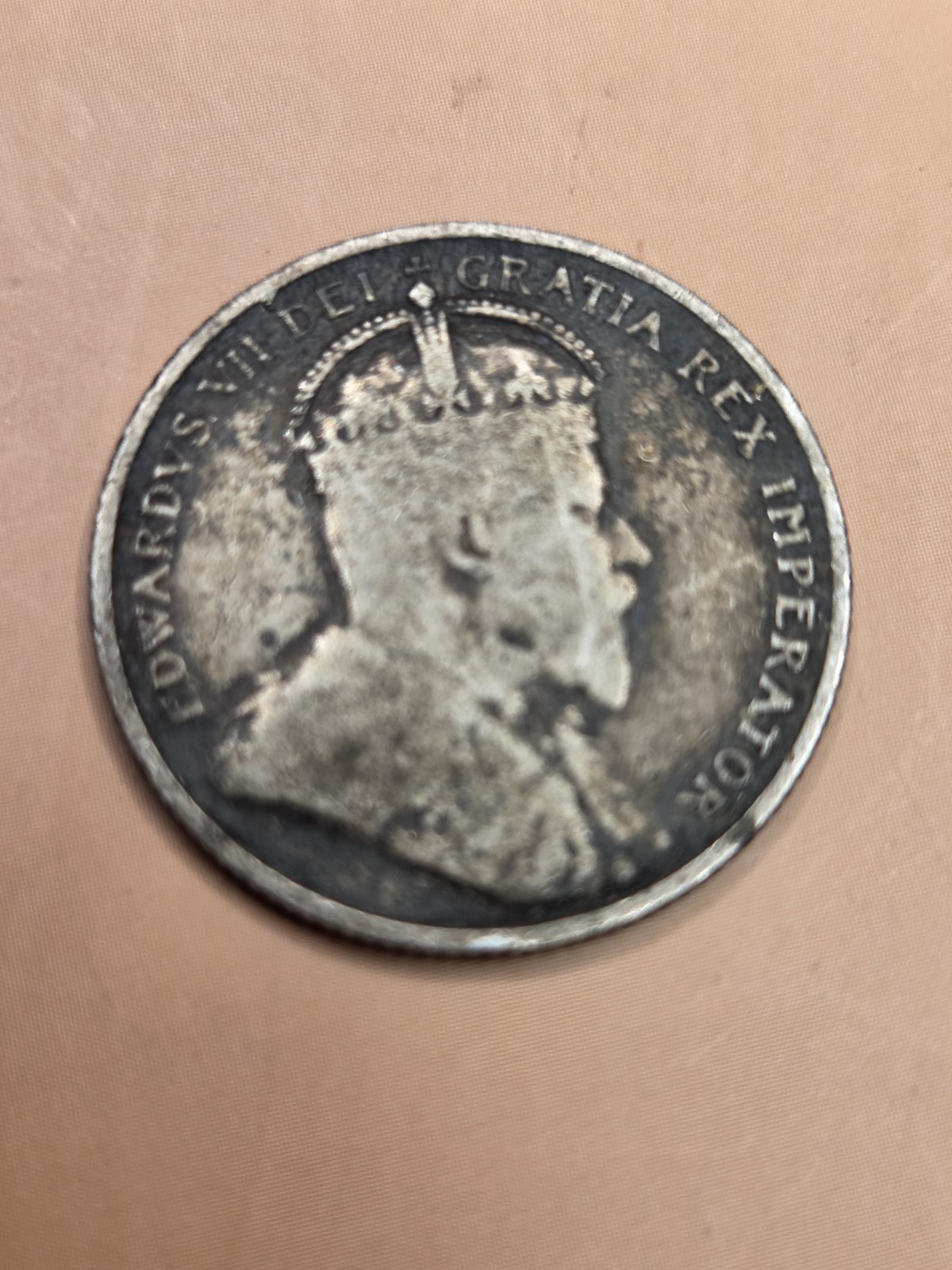 1907 Cyprus 9 Piastres Edward VII .925 Silver Rare Coin British Colonial
