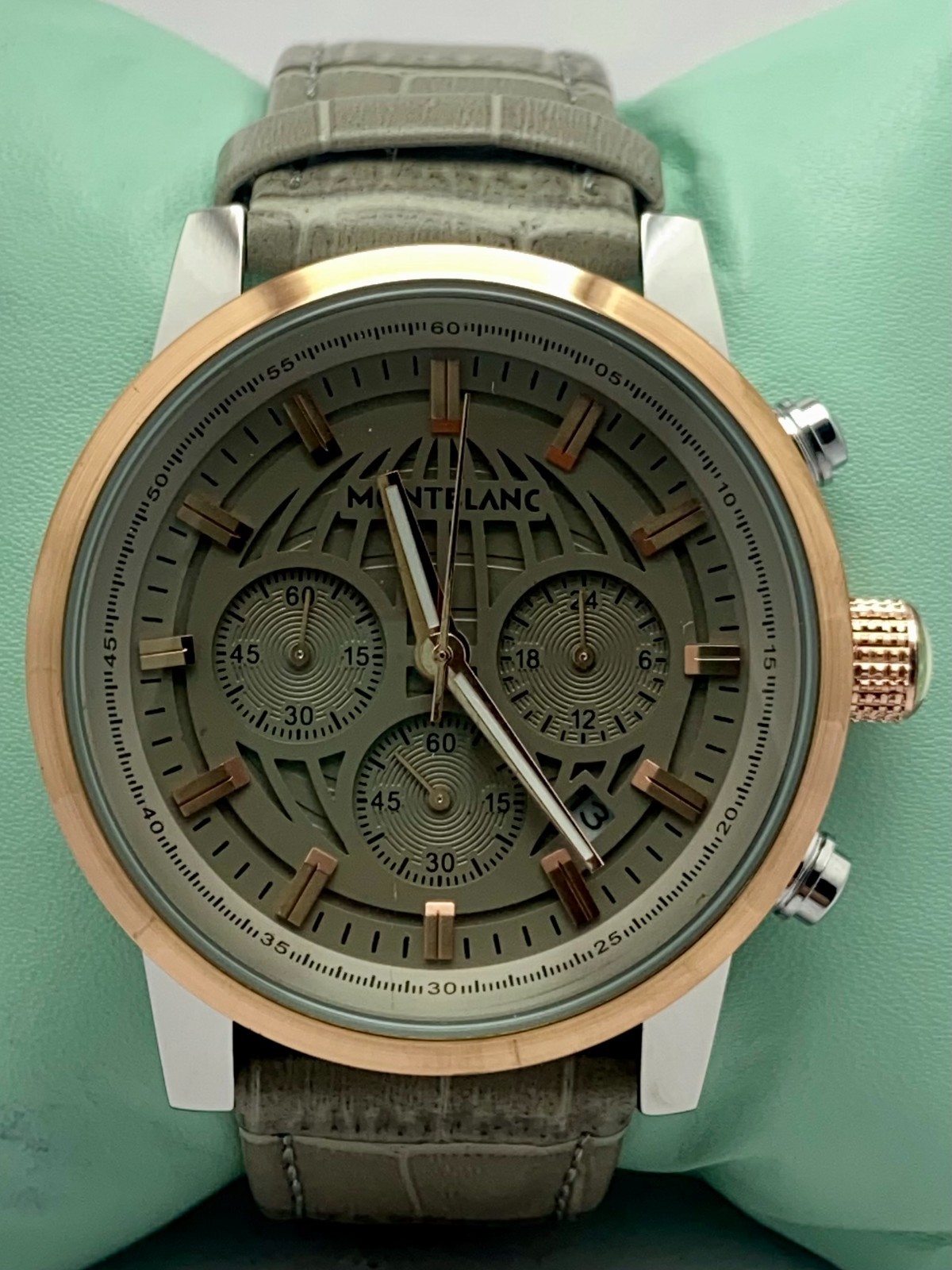 Refurbished Rare Montblanc Starwalker Chrono & Date Grey Dial Quartz Men\'s Watch