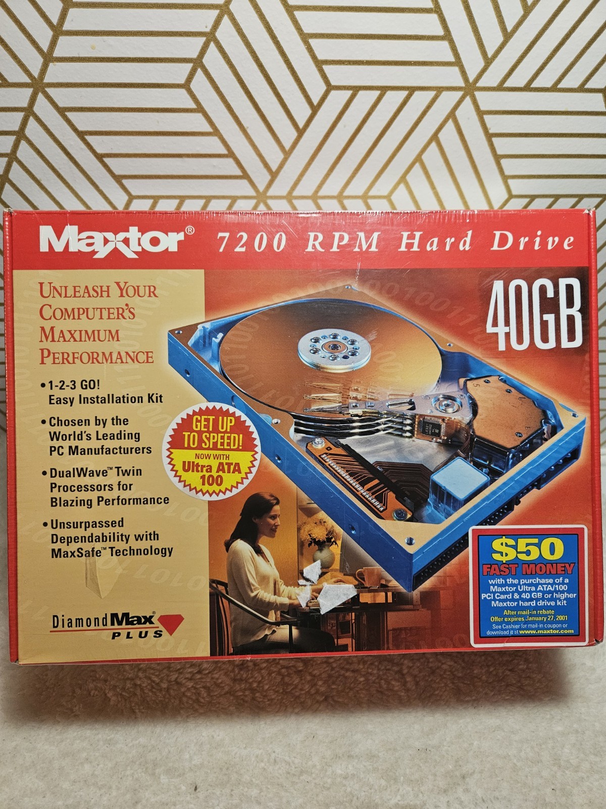 Vintage MAXTOR IDE/EIDE 7200 RPM Diamond Max Plus Hard Drive New Sealed in Box 