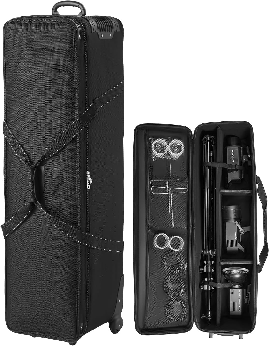 VEVOR Studio Equipment Trolley Case, 51.57 X 14.37 X 14.96 in / 131 X 36.5 X 38