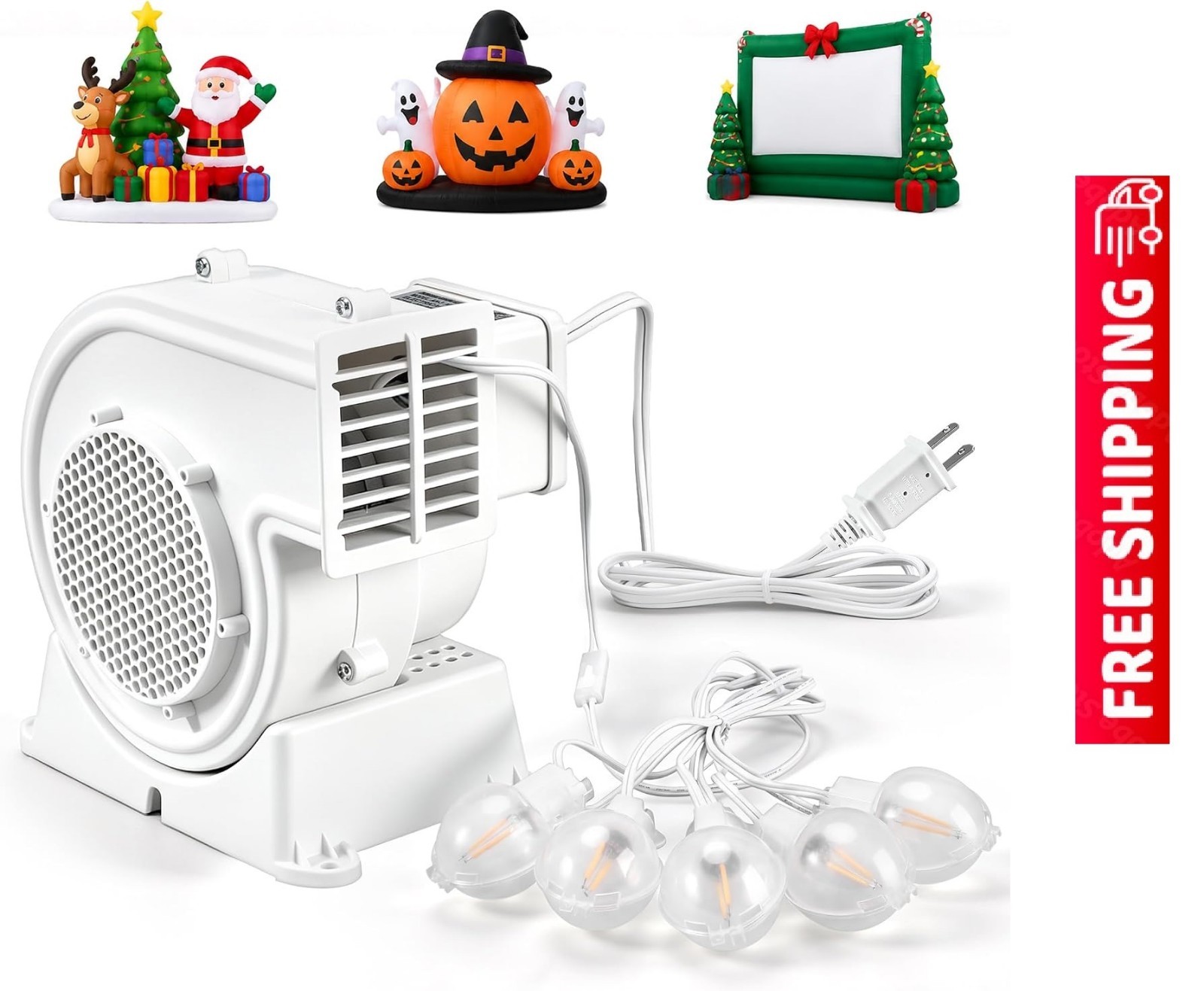 Ah-3 100W Air Blower for Inflatables with 5 LED String Light Ah-3 100W Air Blower for Inflatables with 5 LED String Light