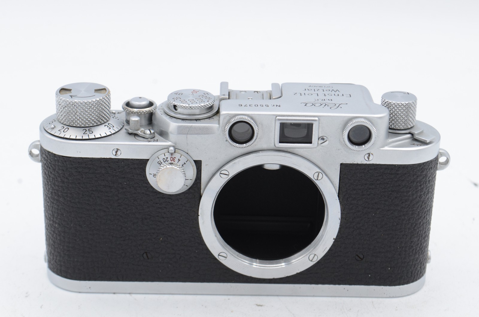 Leica IIIF Black Dial 35mm Rangefinder Camera Body, Chrome (M39 Mount)