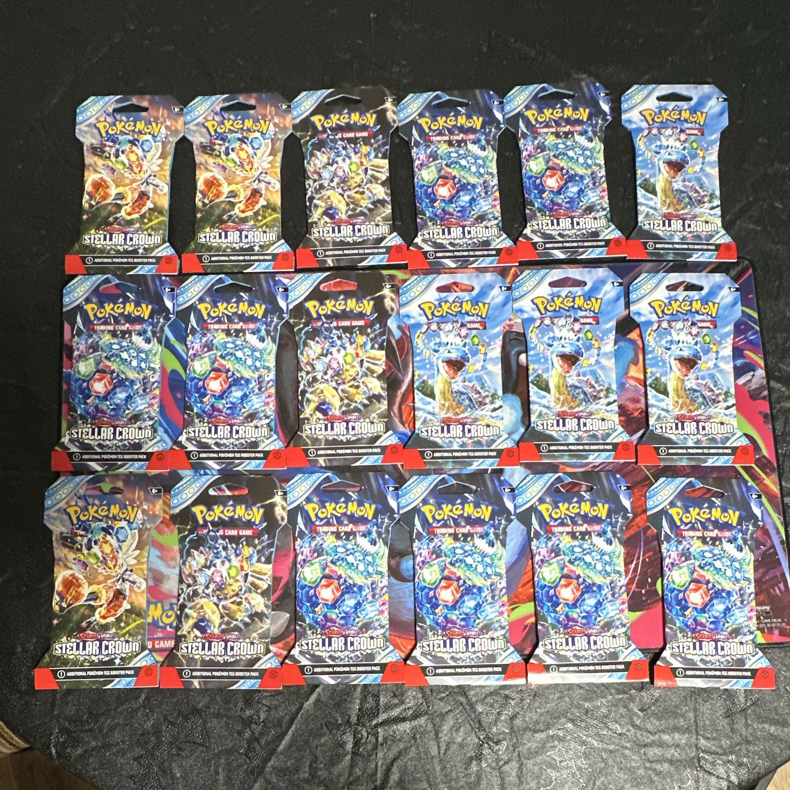 Pokémon TCG Stellar Crown Booster Pack Lot 18 Packs English 10 Cards Each