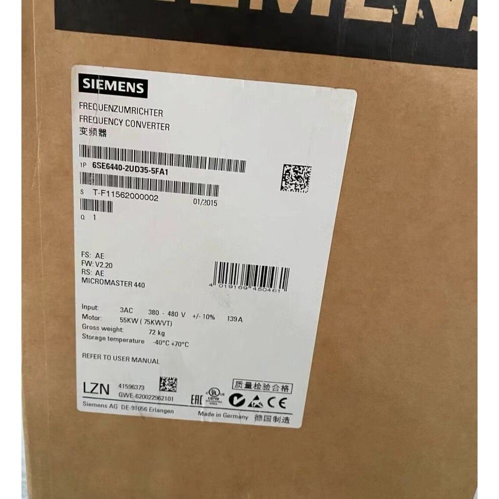 6SE6440-2UD35-5FA1 1PCS NEW Sealed SIEMENS MICROMASTER 440 6SE6440-2UD35-5FA1