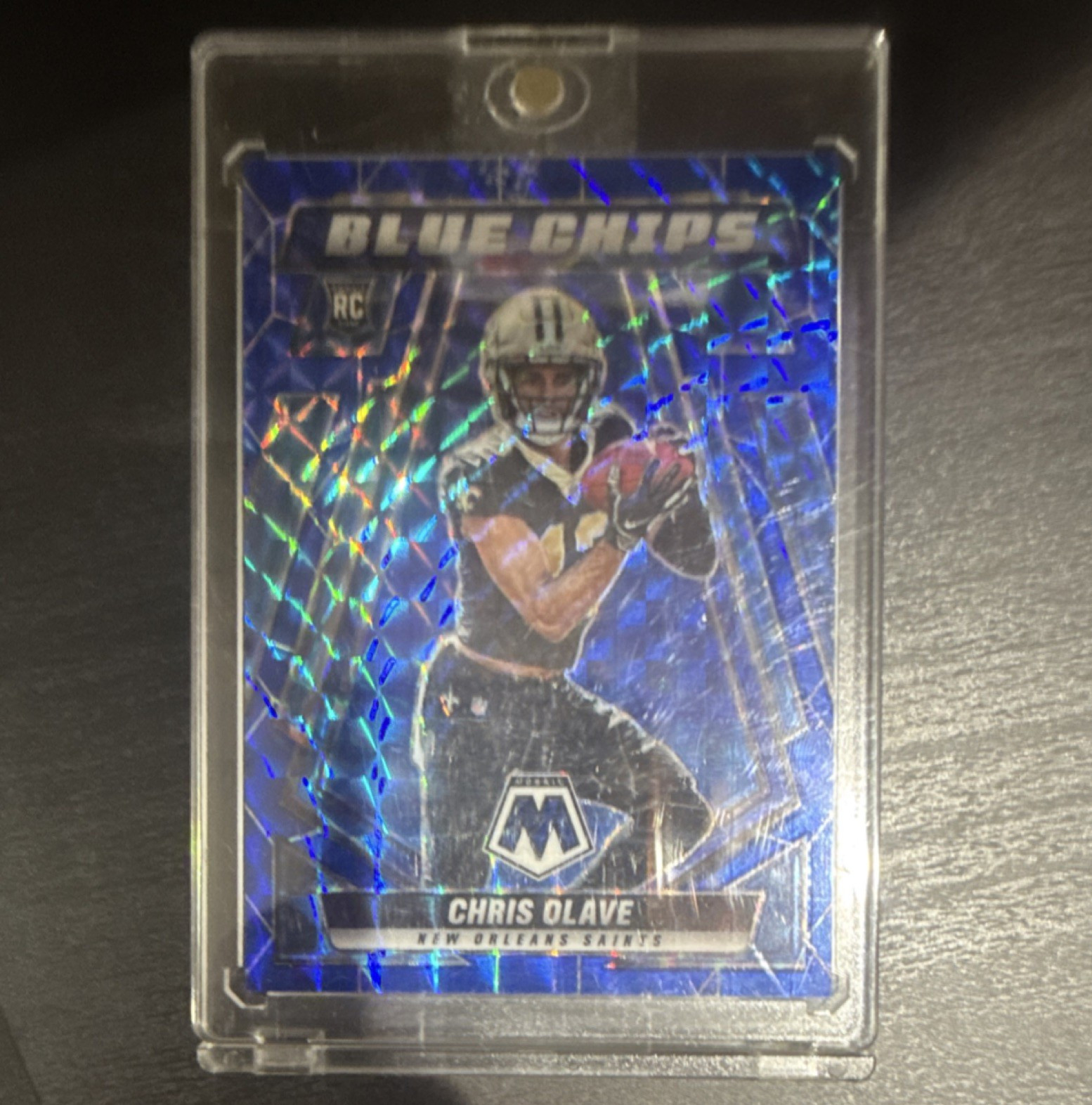 2022 Panini Mosaic - Blue Chips Chris Olave #BC-8 Blue Mosaic Prizm /99 RC