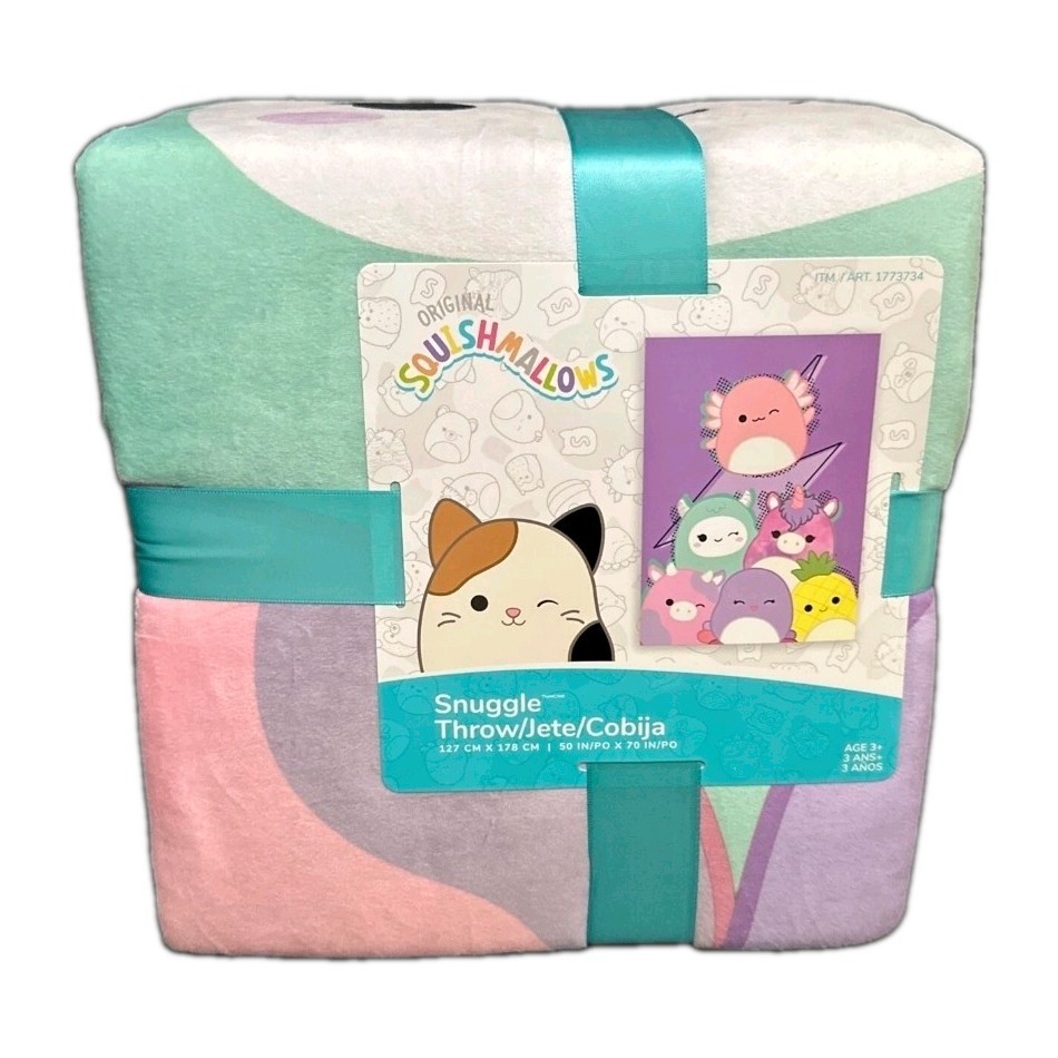 Squishmallows Kids Throw Blanket Super Soft and Squishy, 50 x 70 Inches
