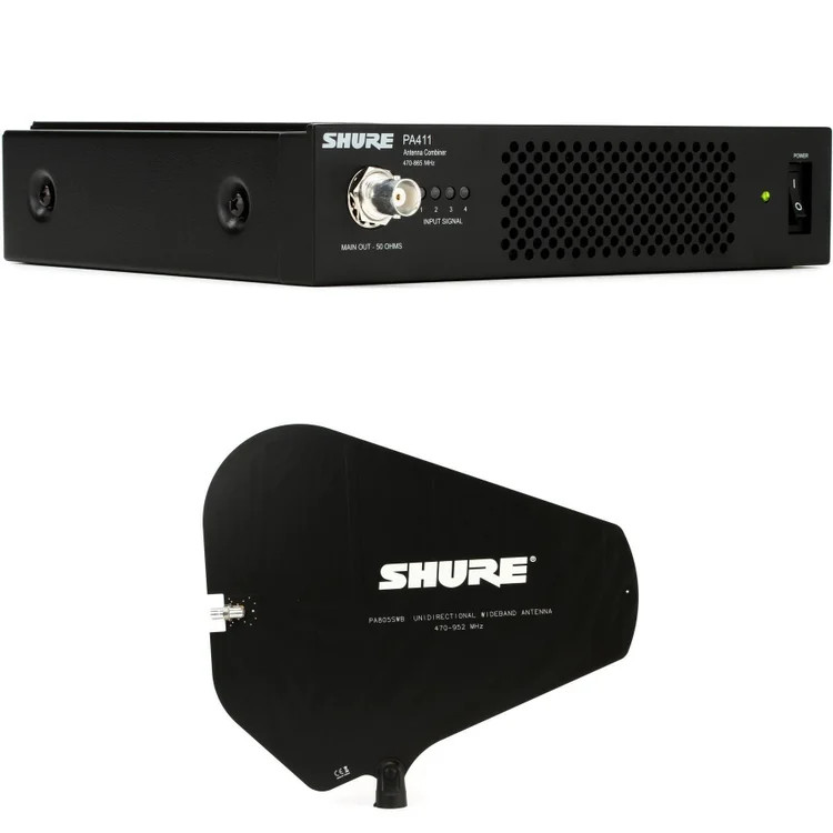 Shure PA411 Antenna Combiner for PSM 300 Series Wireless and PA805SWB Passive