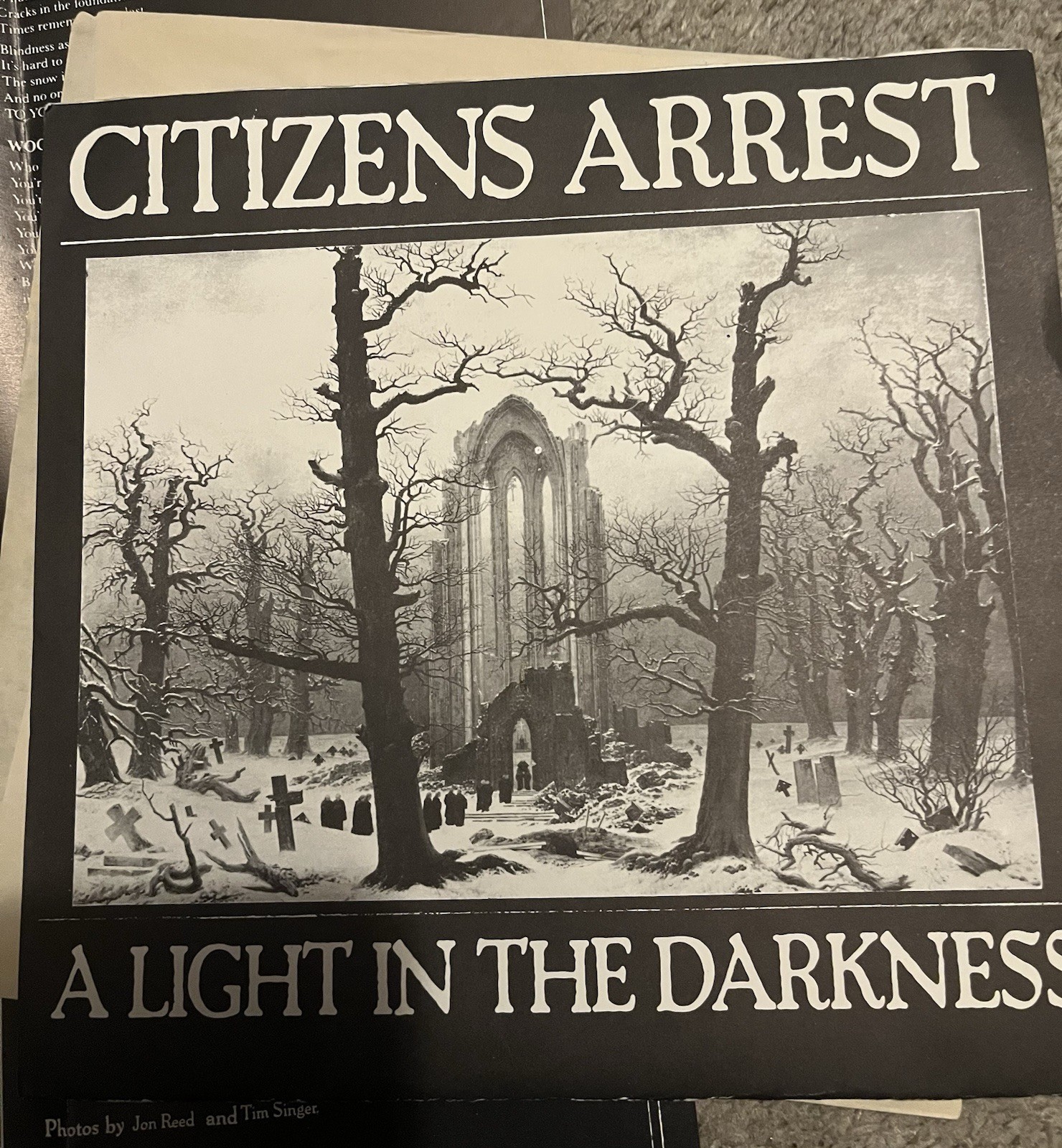 Citizens Arrest Original Complete Wardance 1990 Vinyl LP  A Light In Darkness M