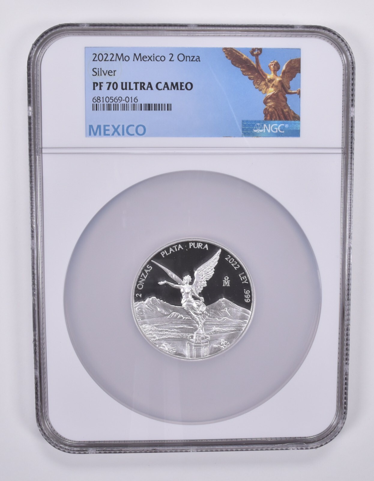 2022 Mo Mexico 2 Onza Libertad 2 Oz Silver PF70 UCAM NGC Mexico Label