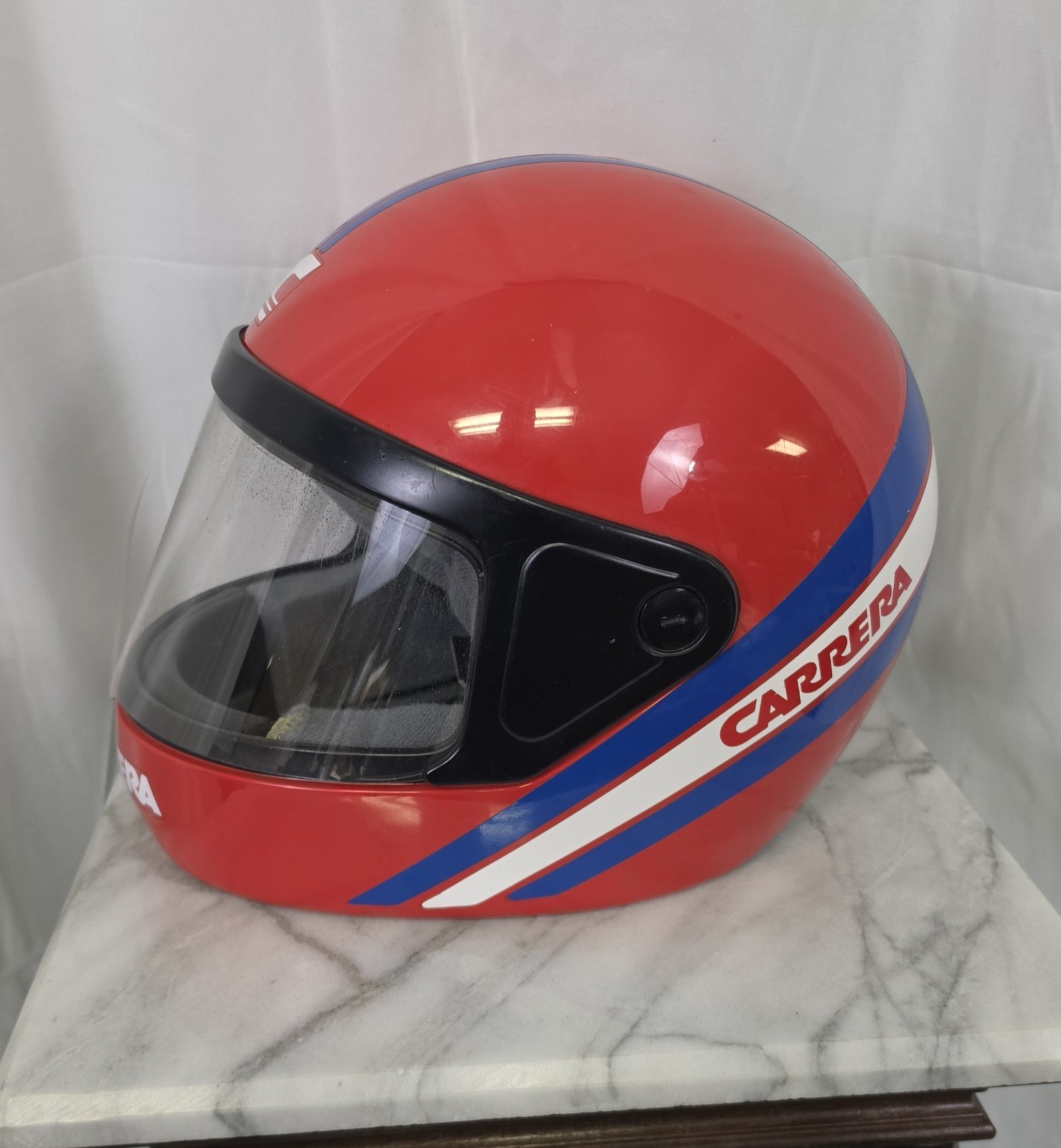 VINTAGE 1970s FULL FACE MOTORCYCLE RACE CAR HELMET 57/58 M 1977 VINTAGE 1970s FULL FACE MOTORCYCLE RACE CAR HELMET 57/58 M 1977