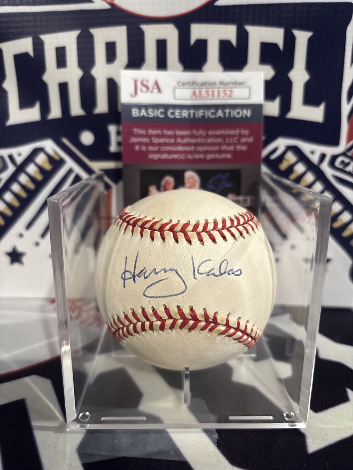 Harry Kalas Autographed ROMLB Baseball - (JSA) - Phillies Legend Harry Kalas Autographed ROMLB Baseball - (JSA) - Phillies Legend