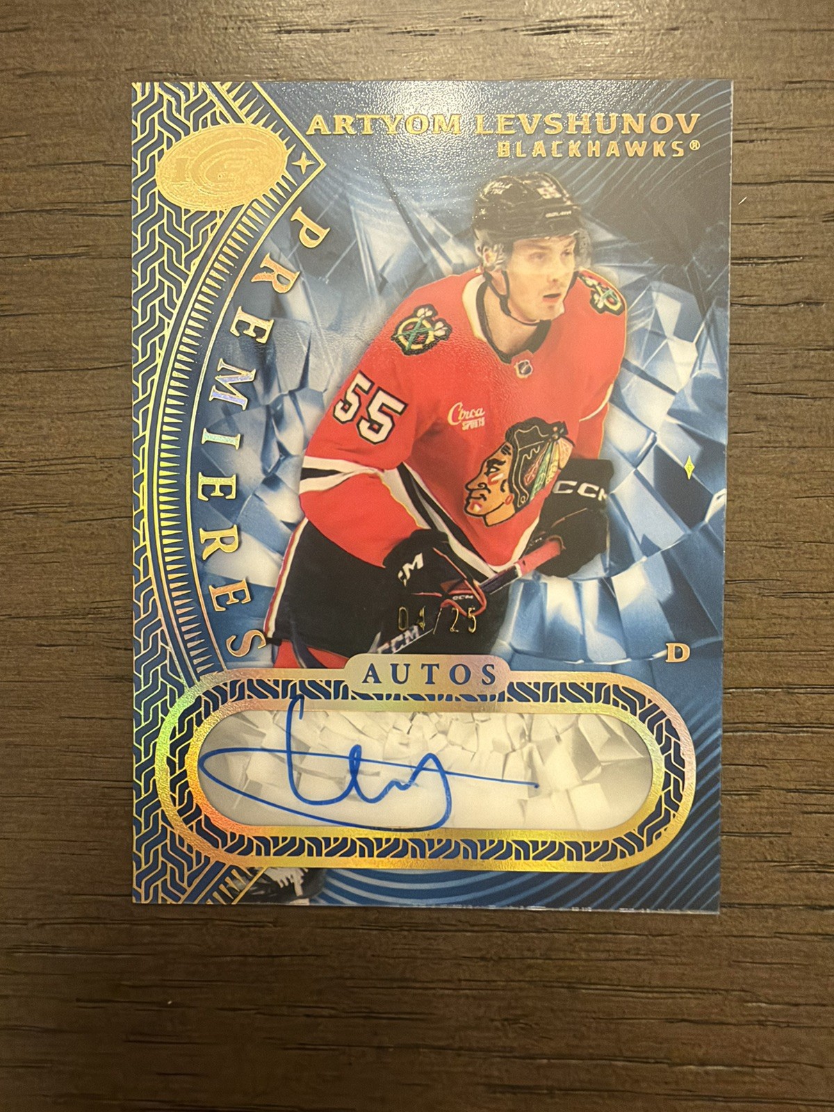 2025-26 Upper Deck Ice Artyom Levshunov Ice Premieres Gold /25