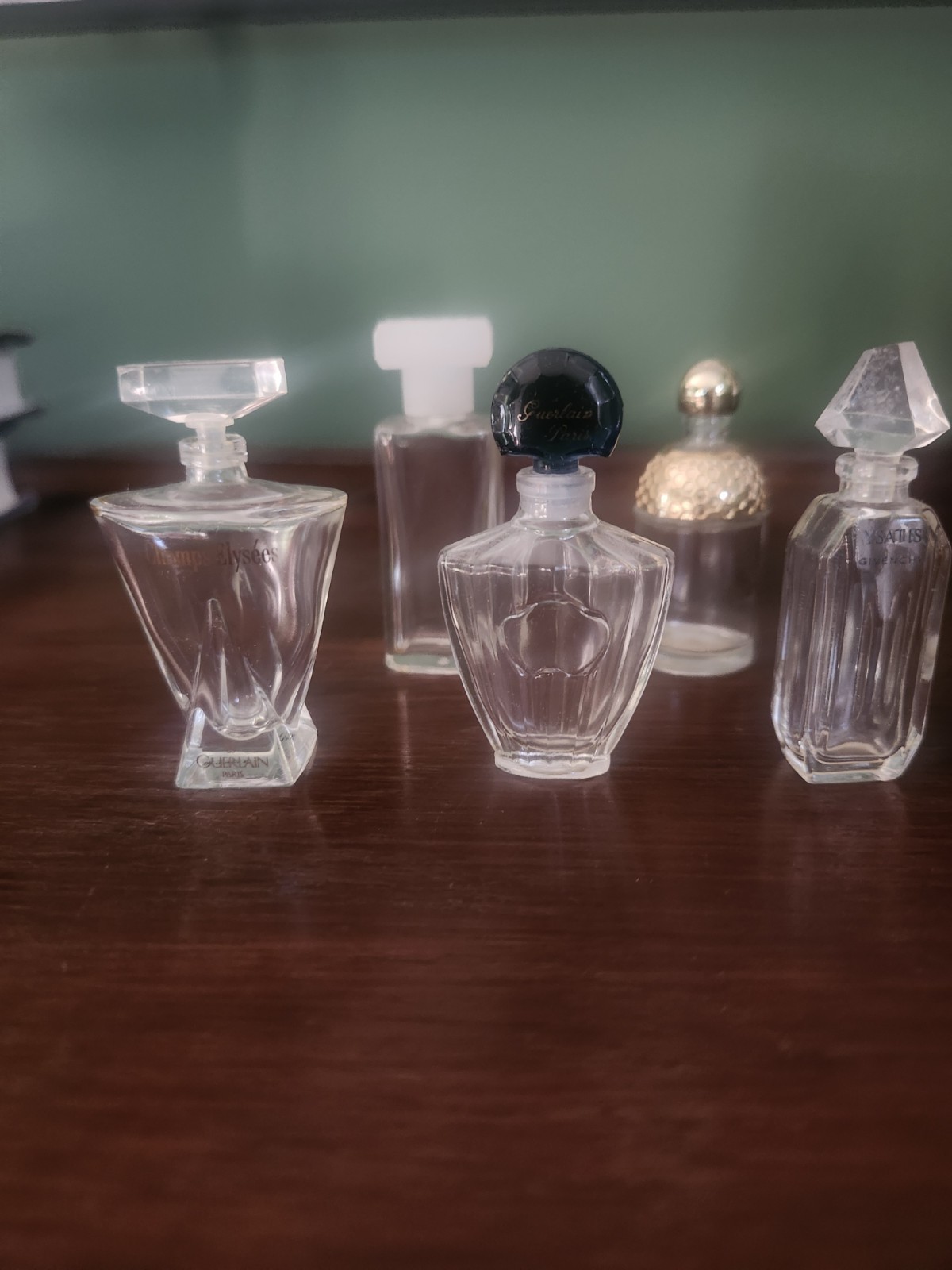 5 Vtg French Mini Perfume Bottles Givenchy LHeure Bleue Empty No Paper Label 5 Vtg French Mini Perfume Bottles Givenchy LHeure Bleue Empty No Paper Label
