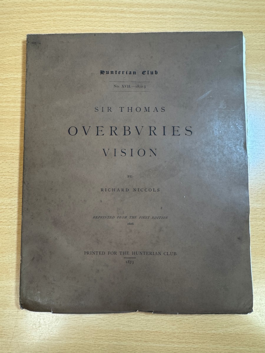 Sir Thomas Overburies Vision No. XVII. -1872-3 by Richard Niccols Paperback Sir Thomas Overburies Vision No. XVII. -1872-3 by Richard Niccols Paperback