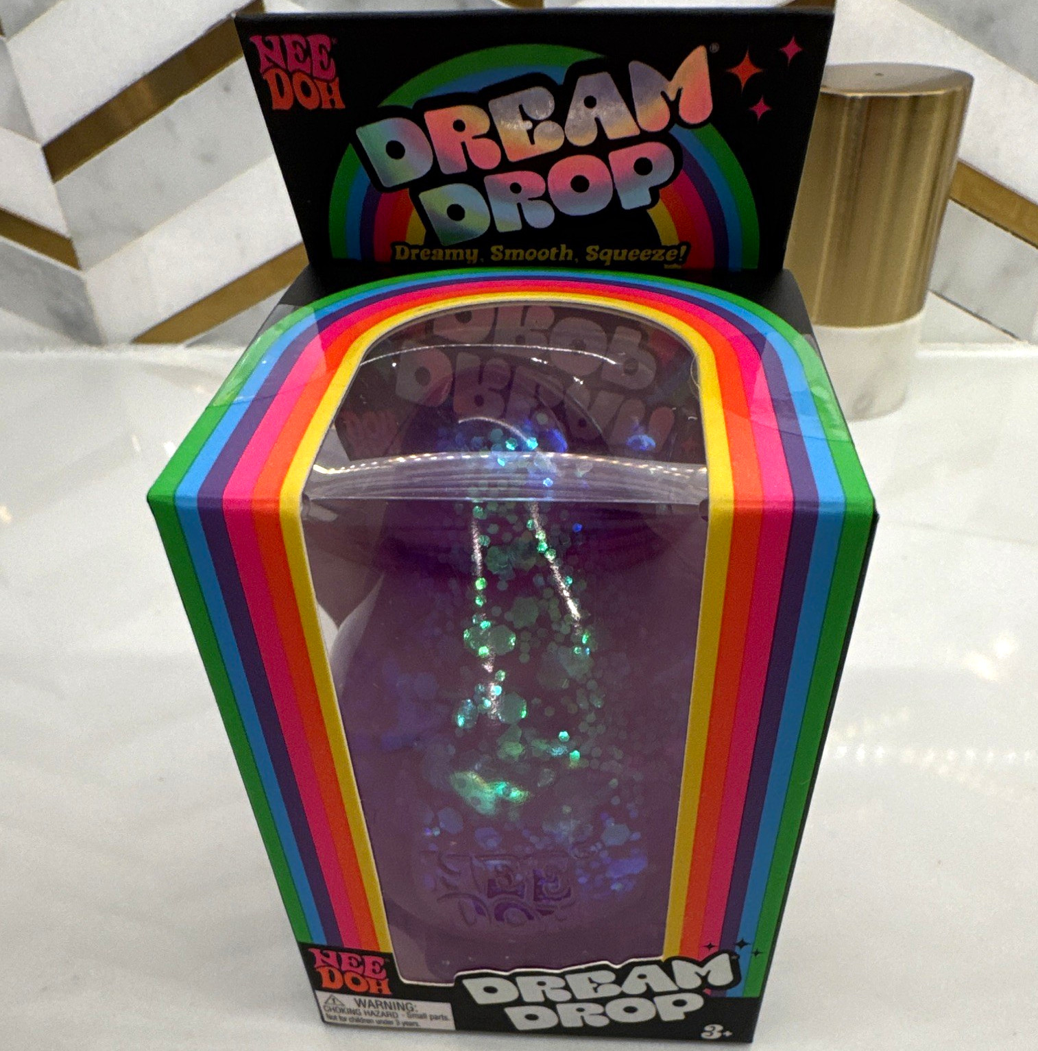 NeeDoh Dream Drop Purple Tactile Squeeze Toy 100% Authentic