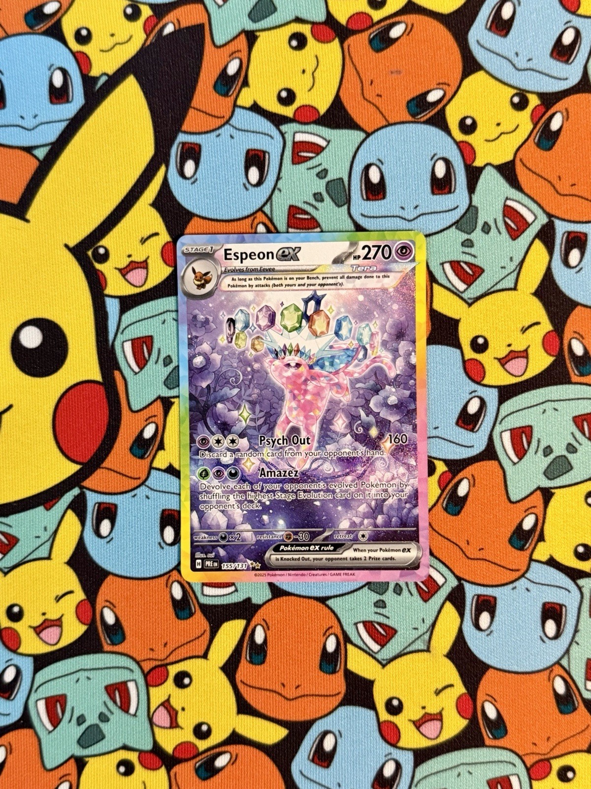 Pokemon TCG Espeon ex 155/131 Sv: Prismatic Evolutions SIR Holo EN 270 HP