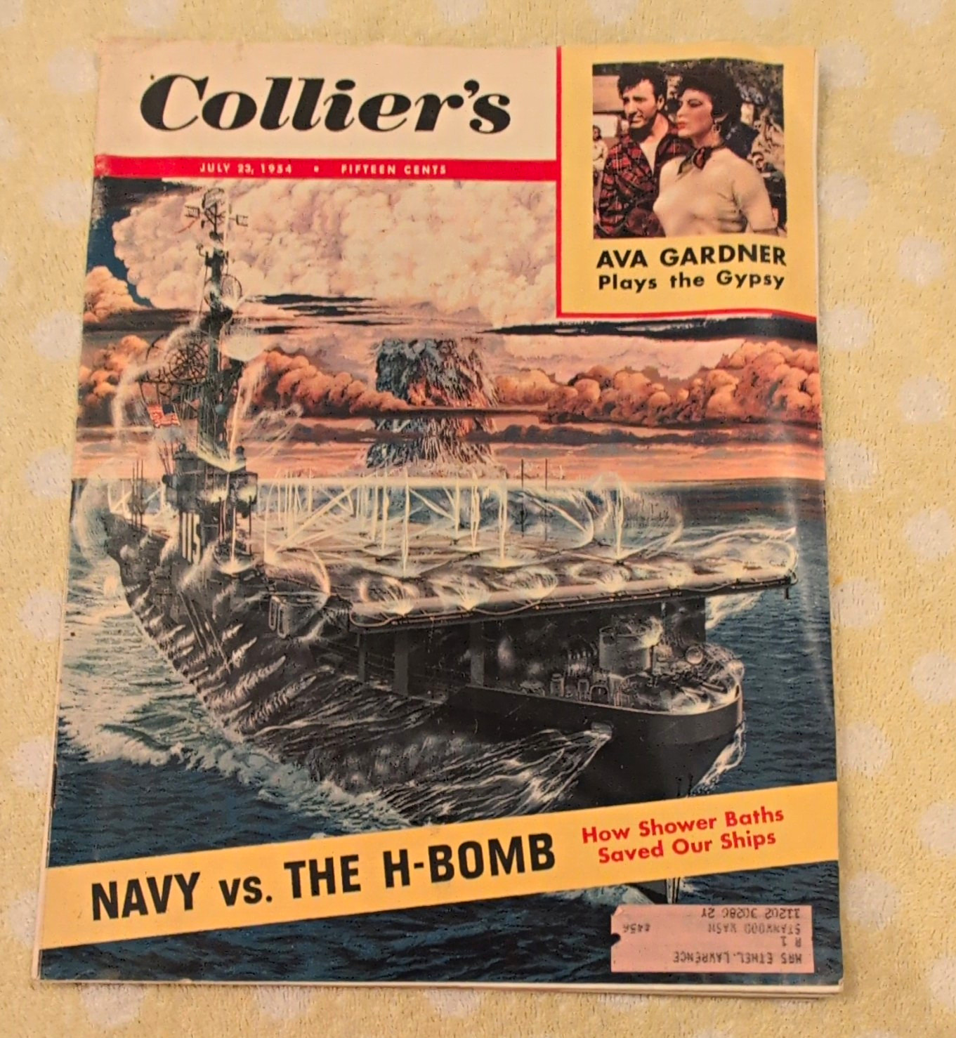 Collier\'s Magazine July 1954 Illustrated Navy vs. the H-Bomb Ava Gardner