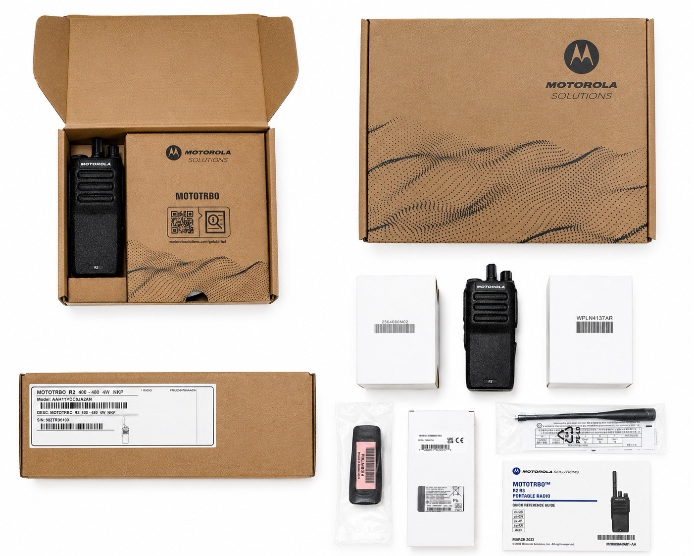 Motorola R2 Mototrbo Portable Two-Way Radio IP55 AAH11YDC9JA2AN UHF 400-480Mhz